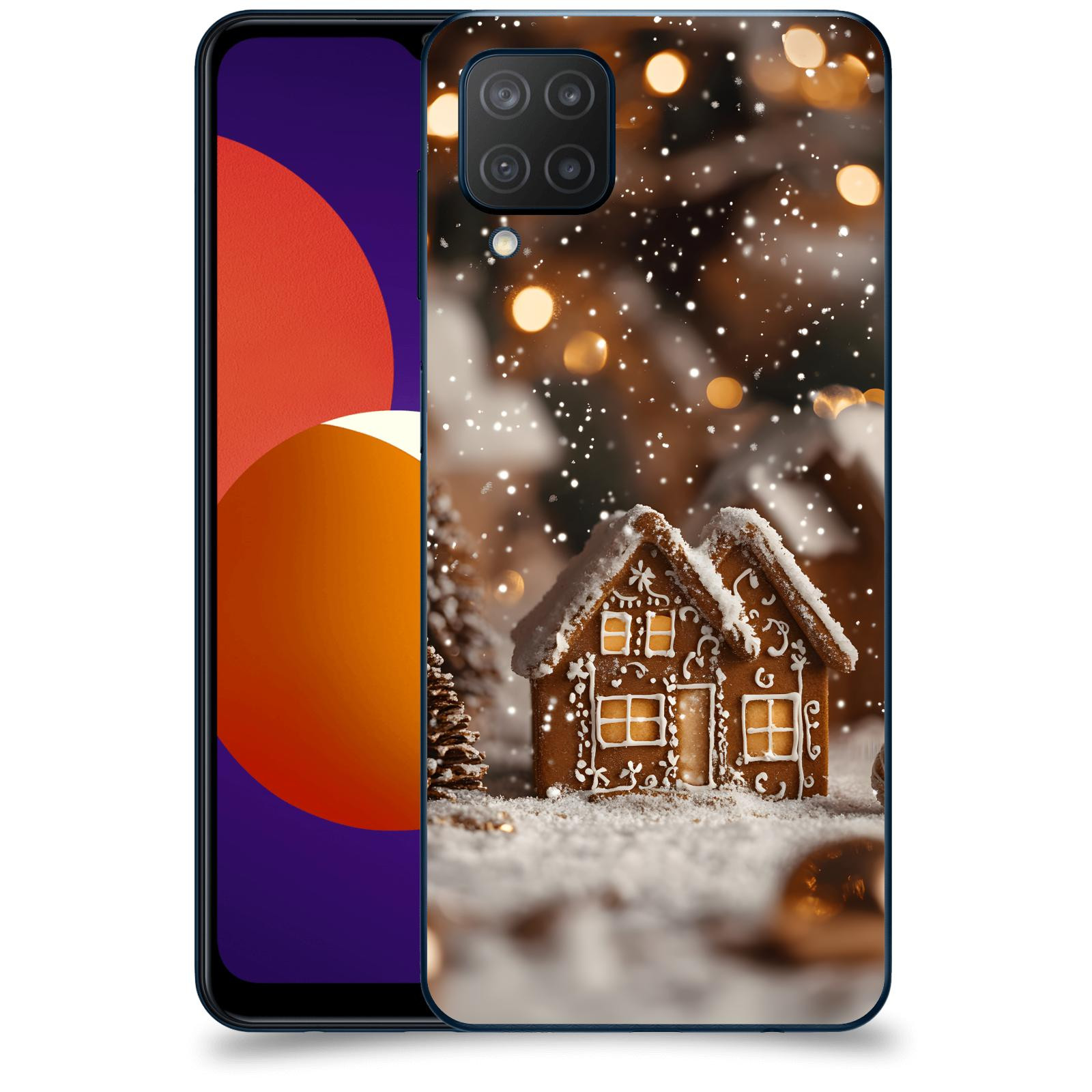 ACOVER Kryt na mobil Samsung Galaxy M12 M127F - Perníková chaloupka