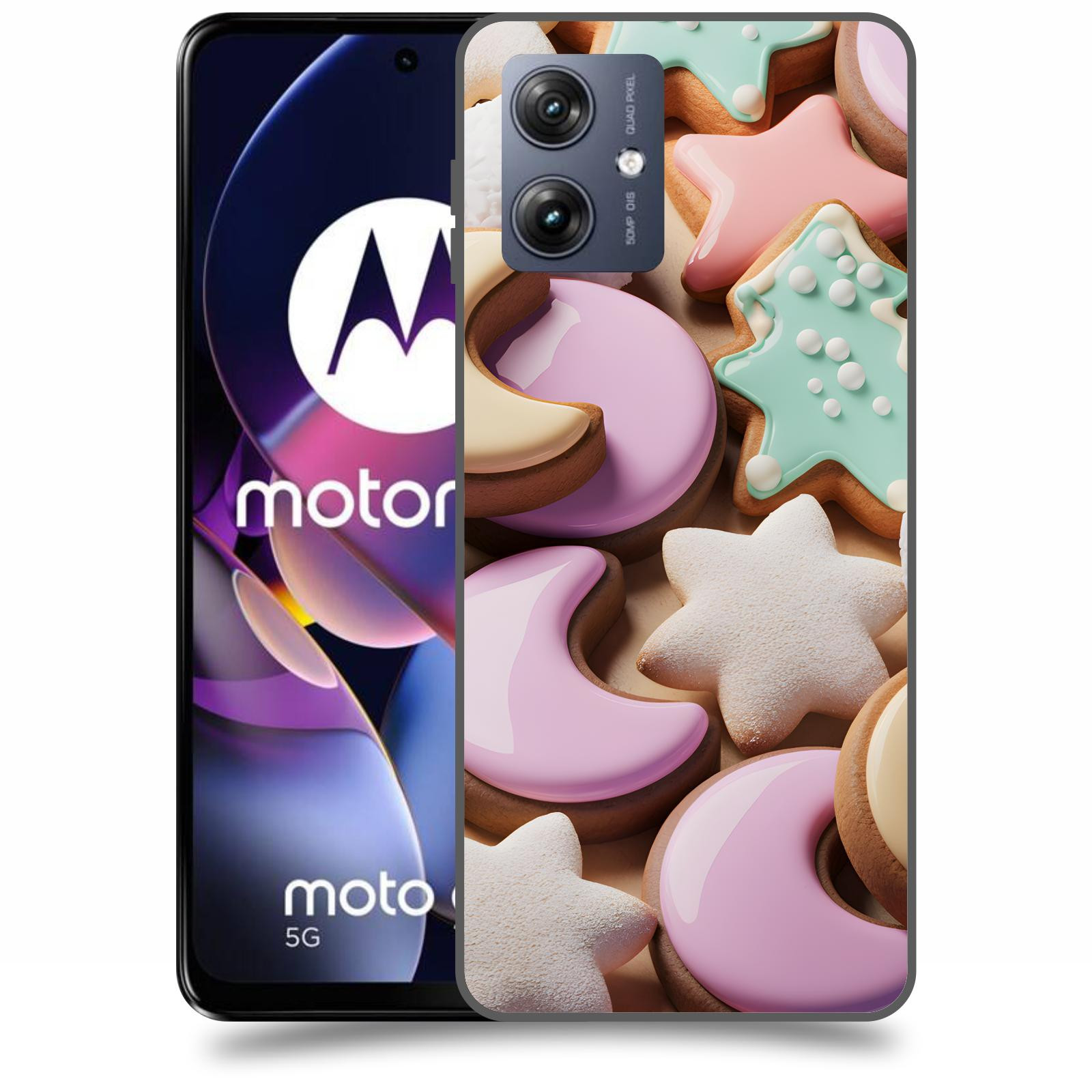 ACOVER Kryt na mobil Motorola Moto G54 5G - Vánoční cukroví