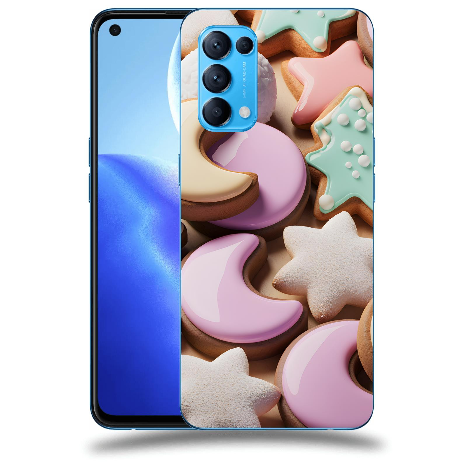 ACOVER Kryt na mobil OPPO Reno 5 5G - Vánoční cukroví