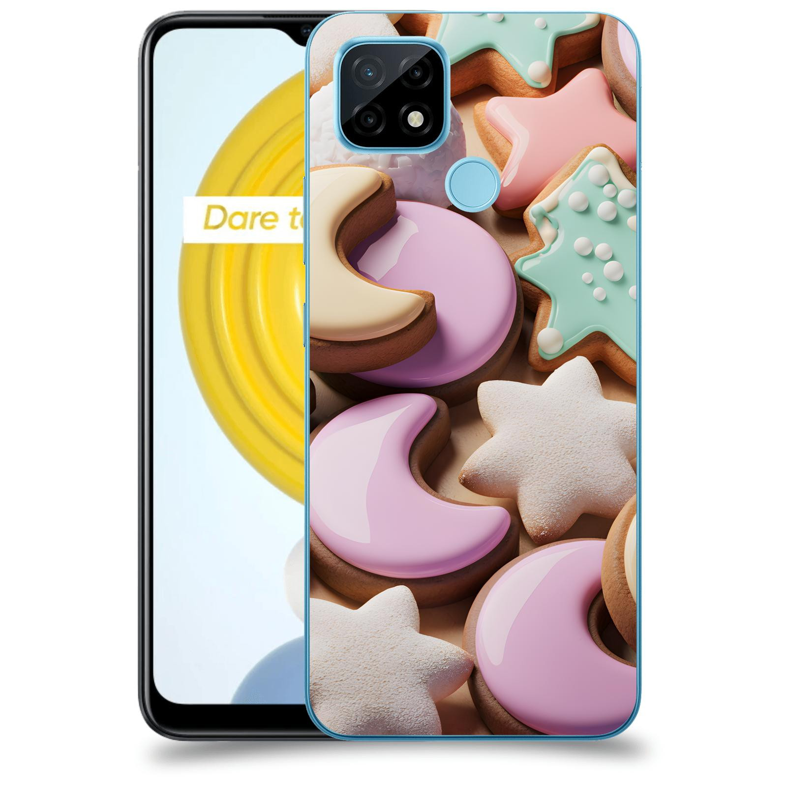 ACOVER Kryt na mobil Realme C21 - Vánoční cukroví