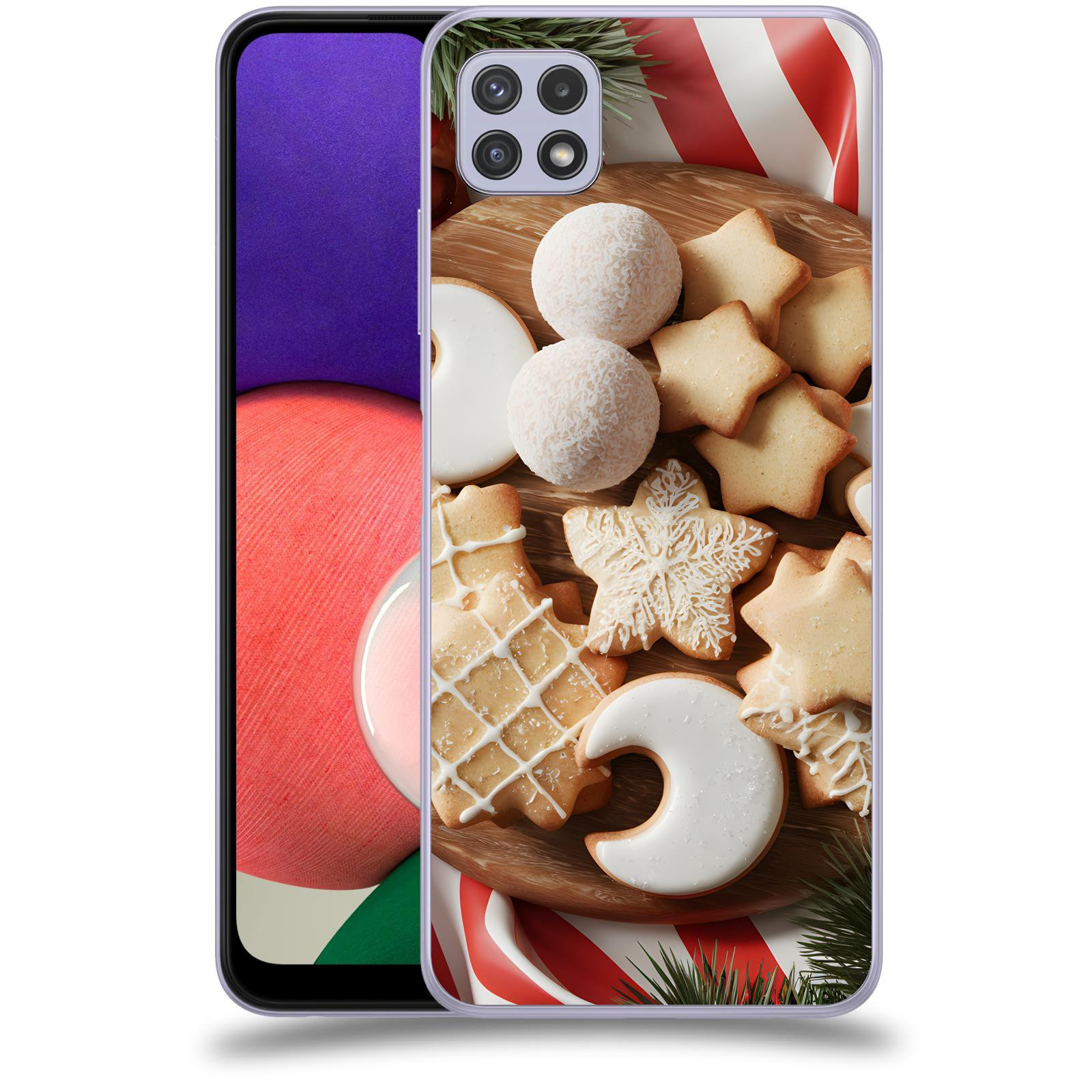 ACOVER Kryt na mobil Samsung Galaxy A22 5G A226B - Vánoční cukroví 2