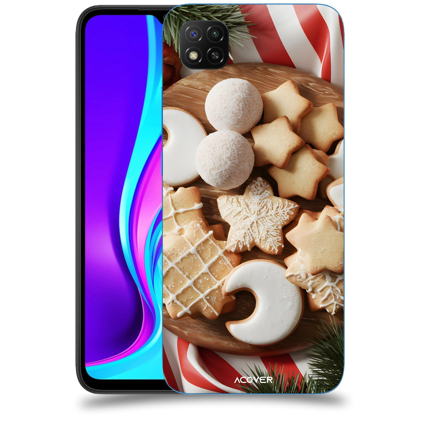 ACOVER Kryt na mobil Xiaomi Redmi 9C - Vánoční cukroví 2