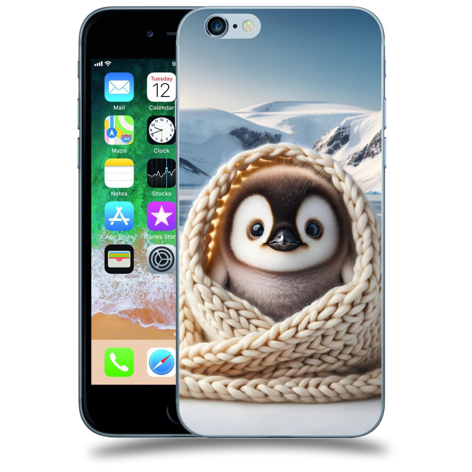 ACOVER Kryt na mobil Apple iPhone 6/6S - Tučňák