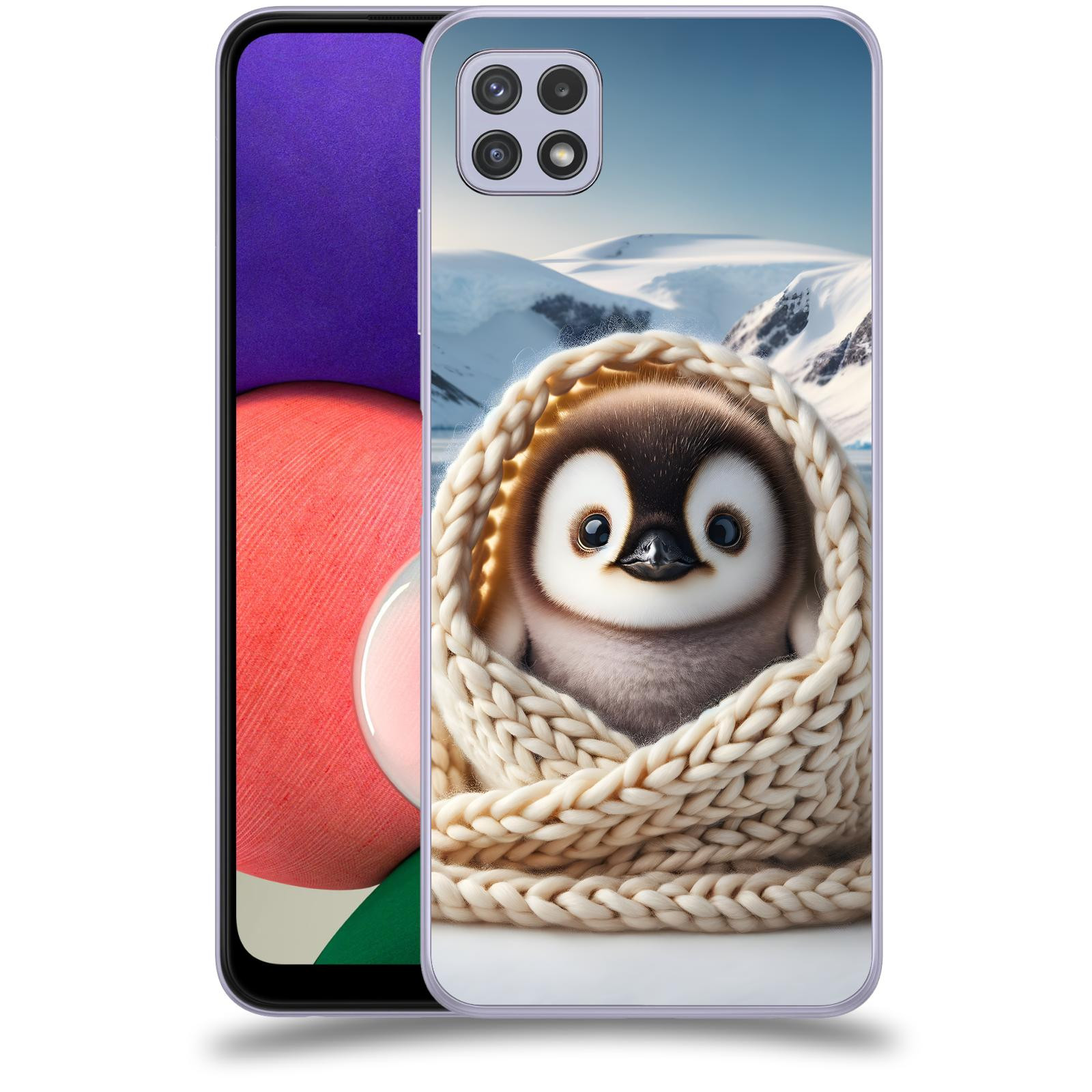 ACOVER Kryt na mobil Samsung Galaxy A22 5G A226B - Tučňák