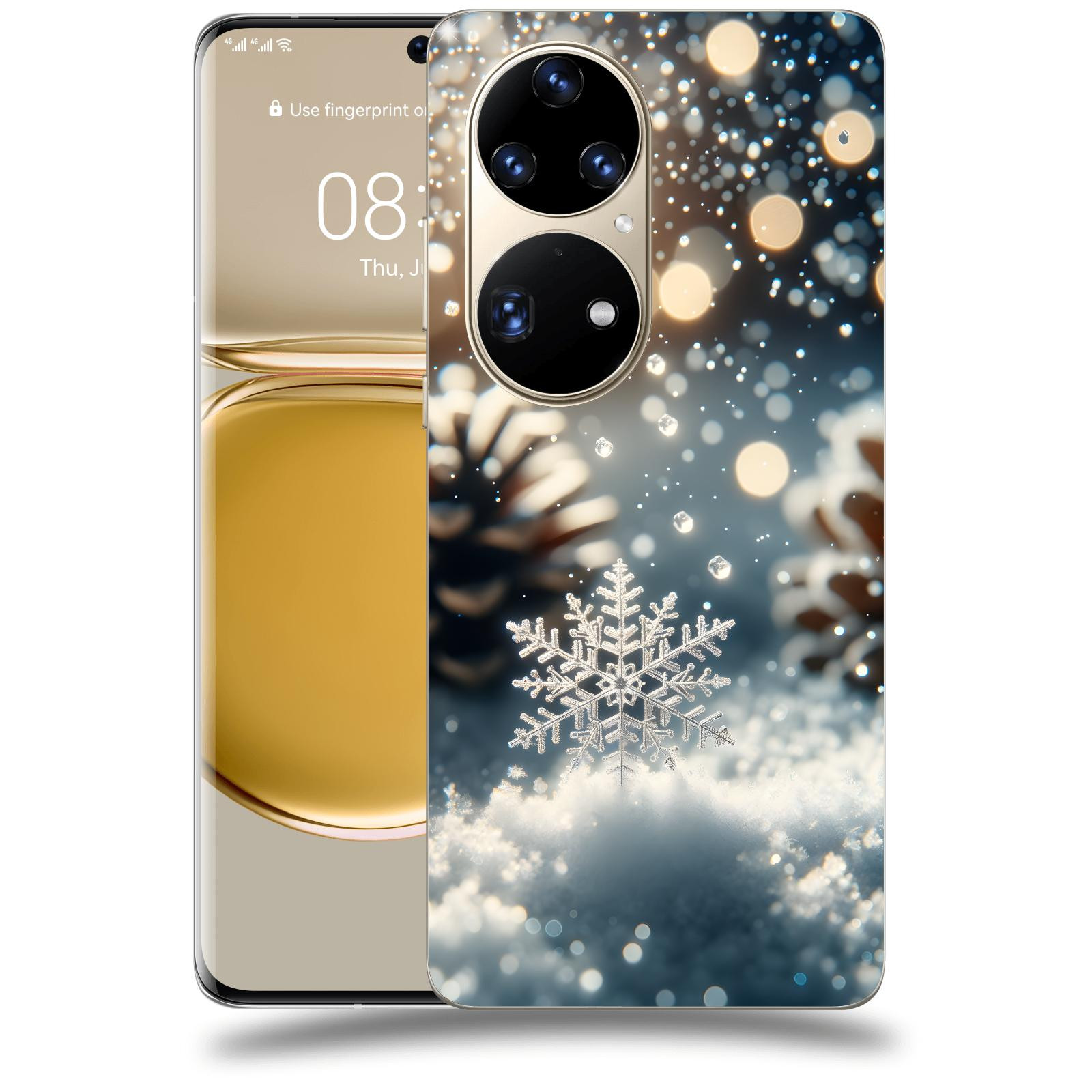 ACOVER Kryt na mobil Huawei P50 - Vločka