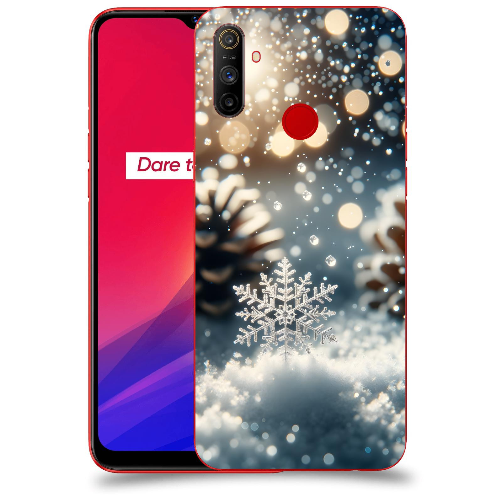ACOVER Kryt na mobil Realme C3 - Vločka