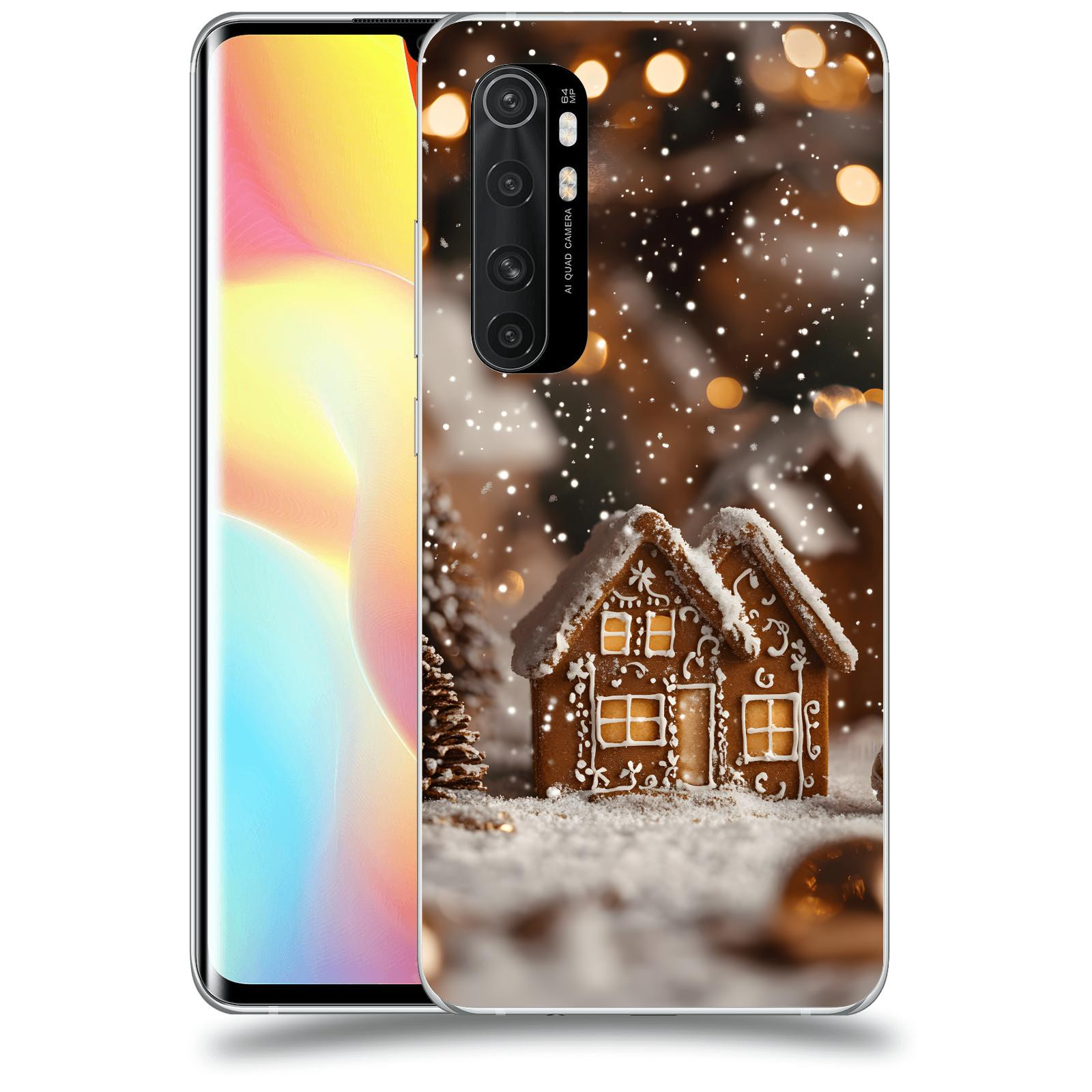 ACOVER Kryt na mobil Xiaomi Mi Note 10 Lite - Perníková chaloupka