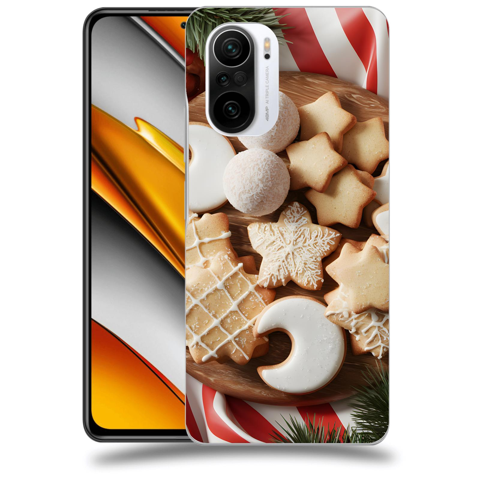 ACOVER Kryt na mobil Xiaomi Poco F3 - Vánoční cukroví 2