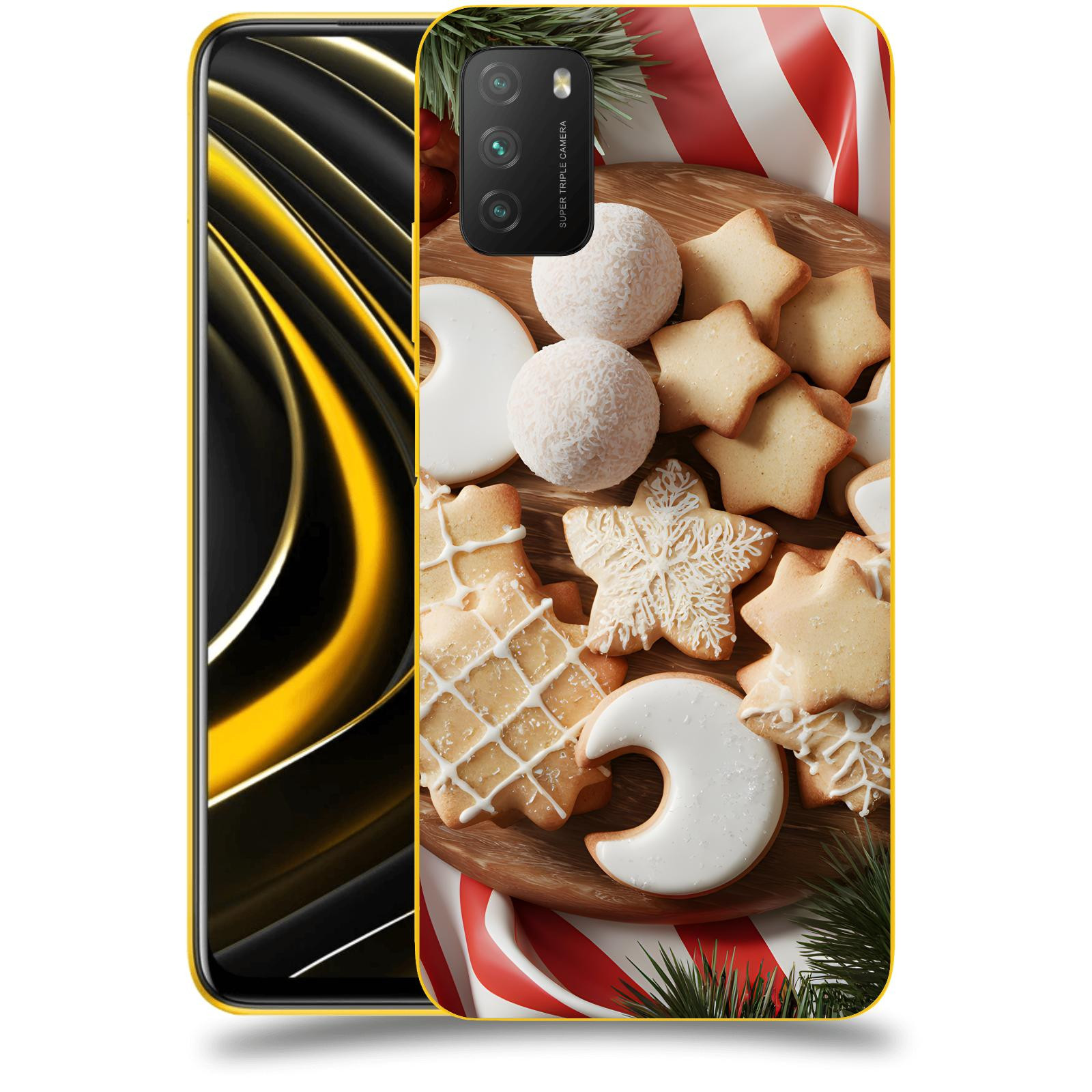 ACOVER Kryt na mobil Xiaomi Poco M3 - Vánoční cukroví 2