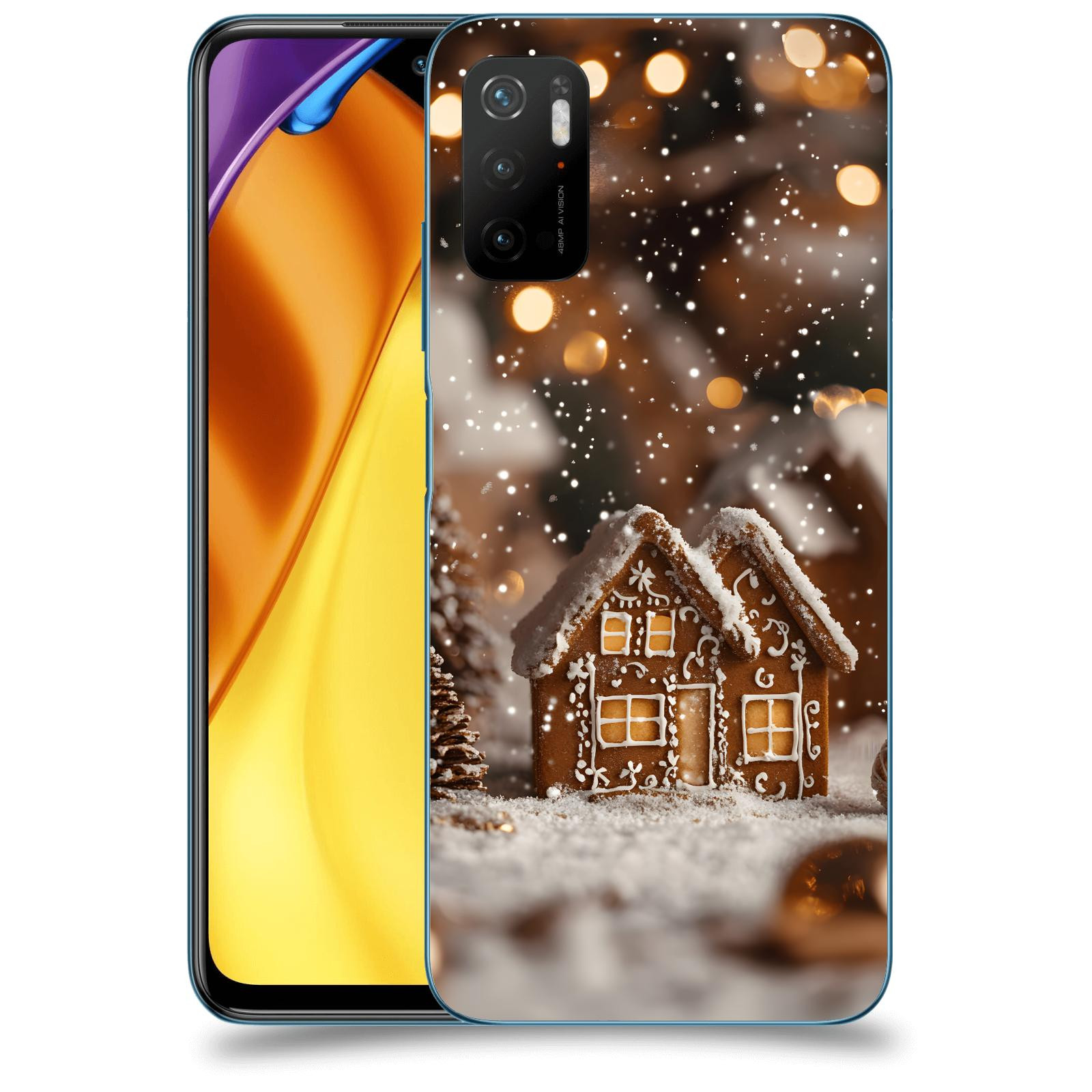ACOVER Kryt na mobil Xiaomi Poco M3 Pro 5G - Perníková chaloupka