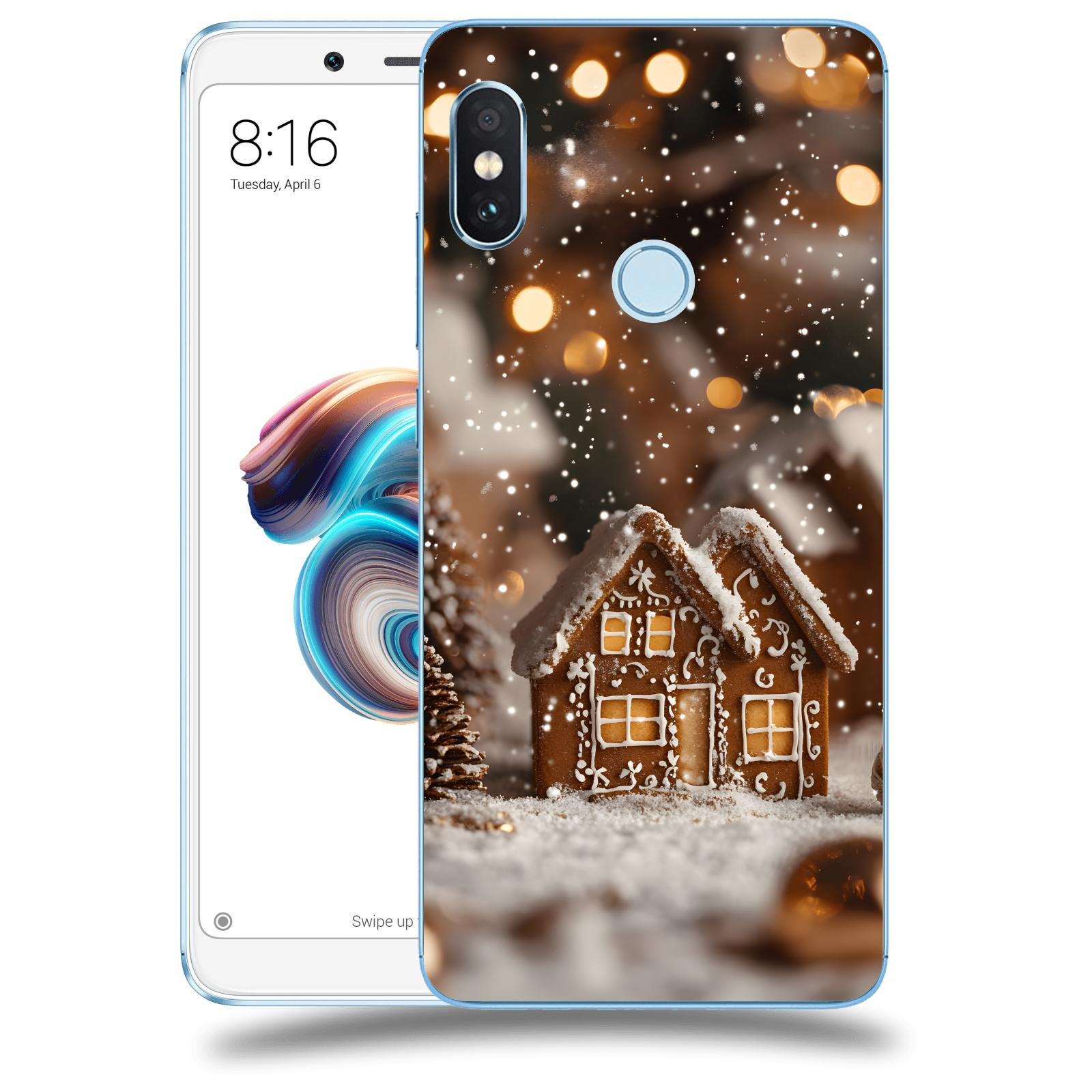 ACOVER Kryt na mobil Xiaomi Redmi Note 5 Global - Perníková chaloupka