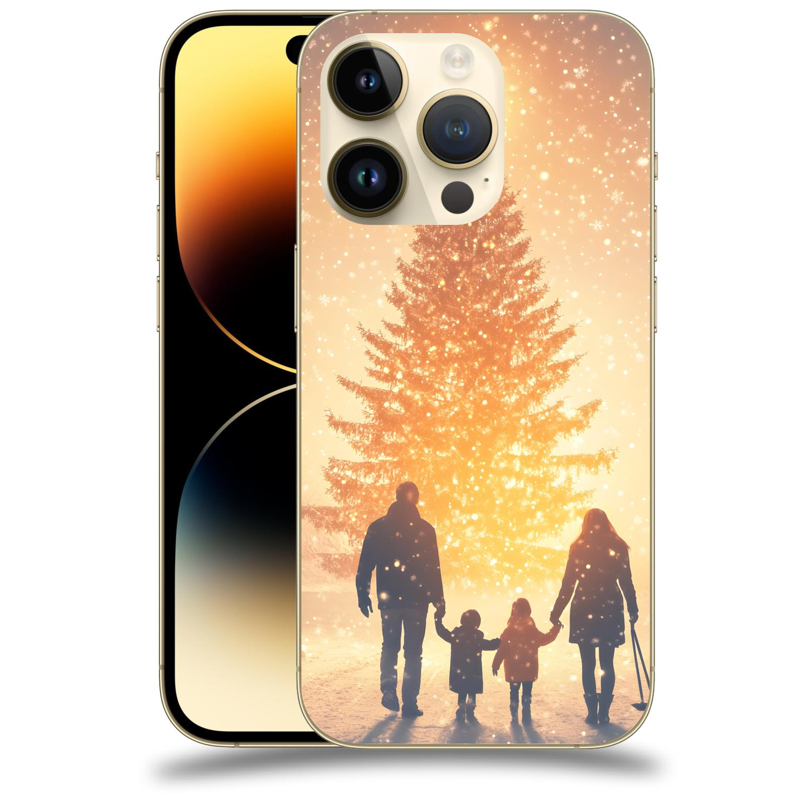 ACOVER Kryt na mobil Apple iPhone 14 Pro - Family at the Christmas tree