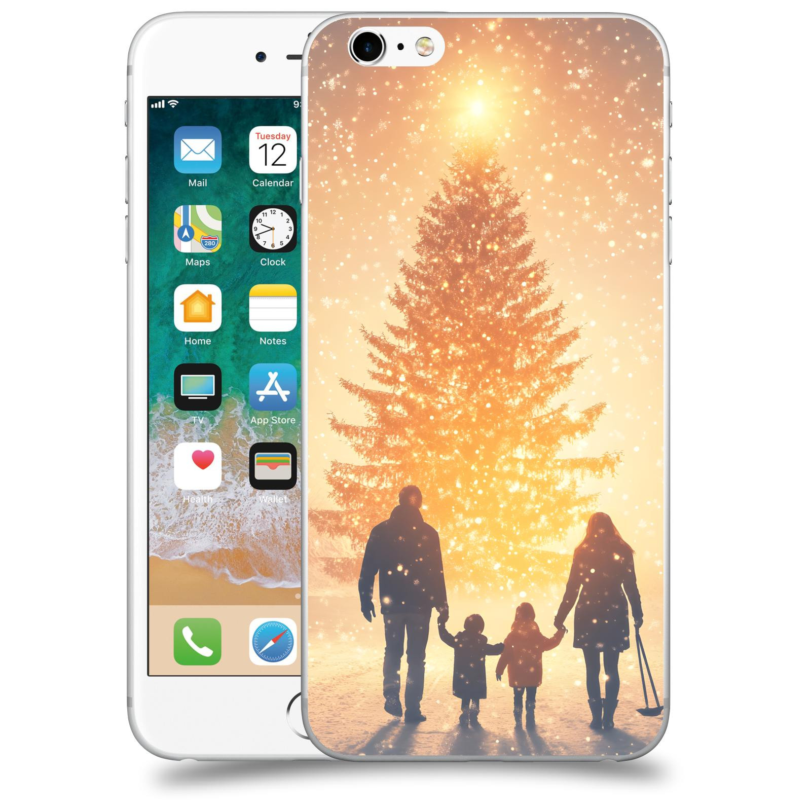 ACOVER Kryt na mobil Apple iPhone 6 Plus/6S Plus - Family at the Christmas tree