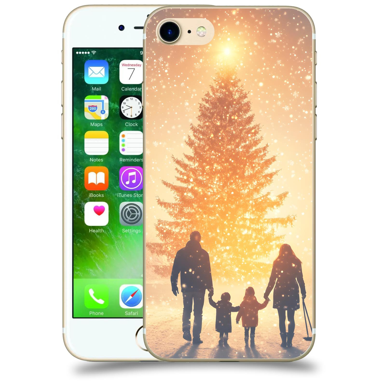 ACOVER Kryt na mobil Apple iPhone 7 - Family at the Christmas tree