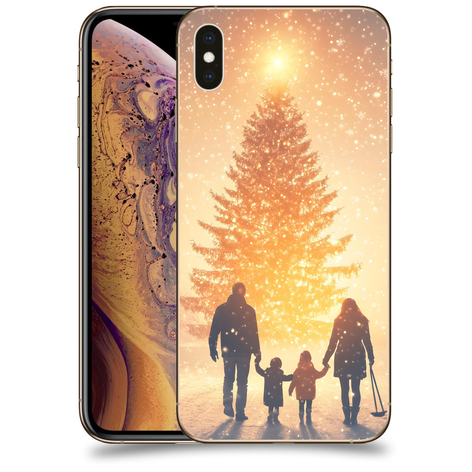 ACOVER Kryt na mobil Apple iPhone XS Max - Family at the Christmas tree