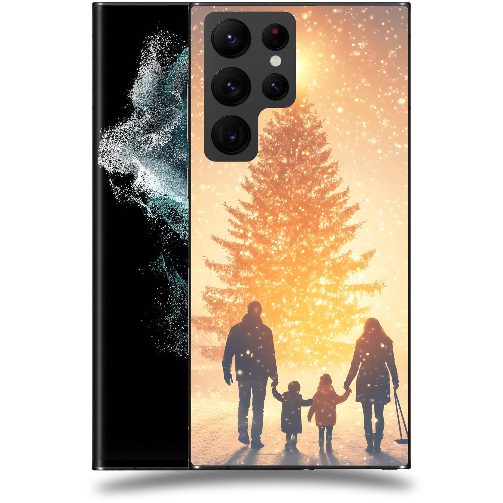 ACOVER Kryt na mobil Samsung Galaxy S22 Ultra 5G - Family at the Christmas tree