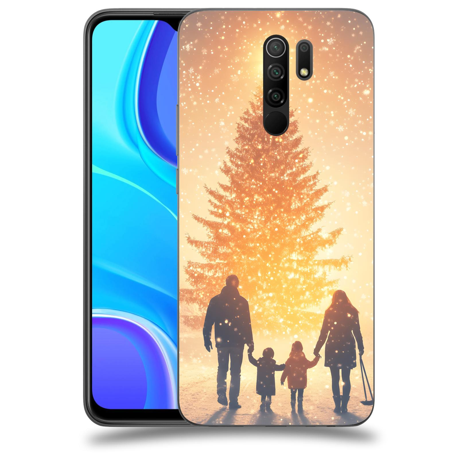 ACOVER Kryt na mobil Xiaomi Redmi 9 - Family at the Christmas tree