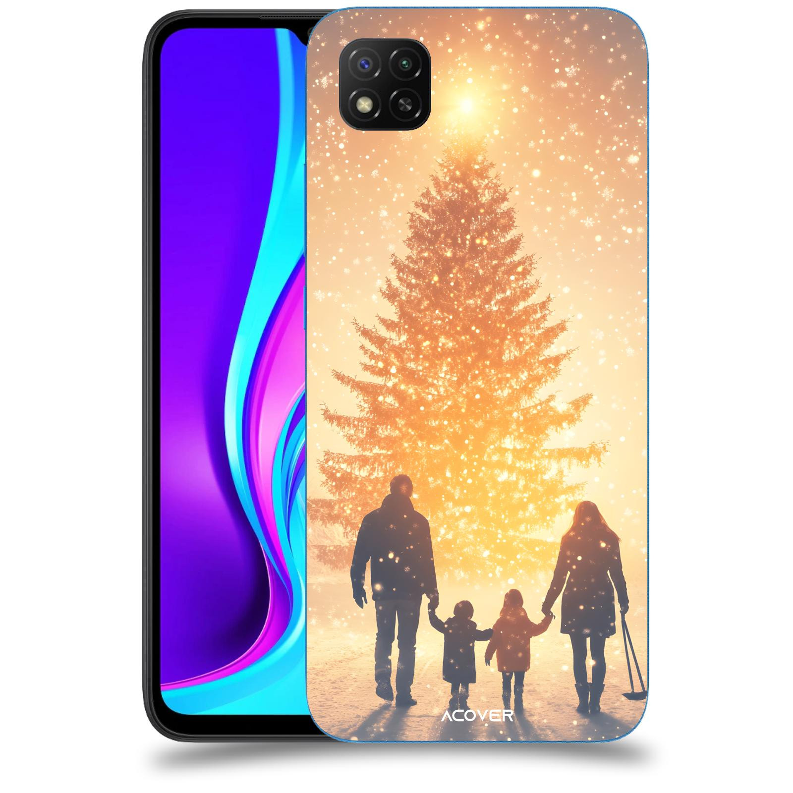 ACOVER Kryt na mobil Xiaomi Redmi 9C - Family at the Christmas tree