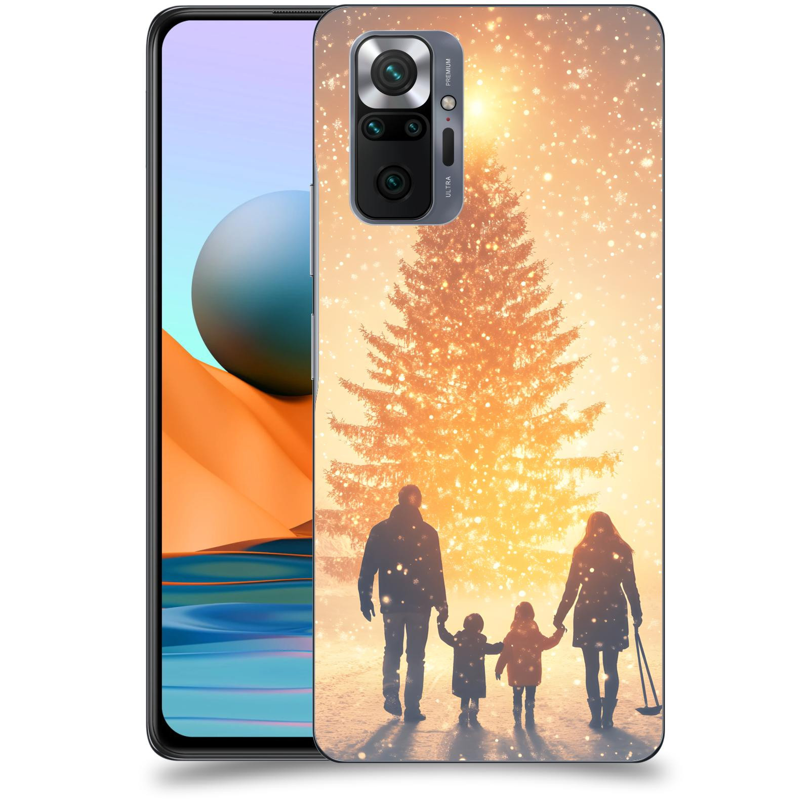 ACOVER Kryt na mobil Xiaomi Redmi Note 10 Pro - Family at the Christmas tree