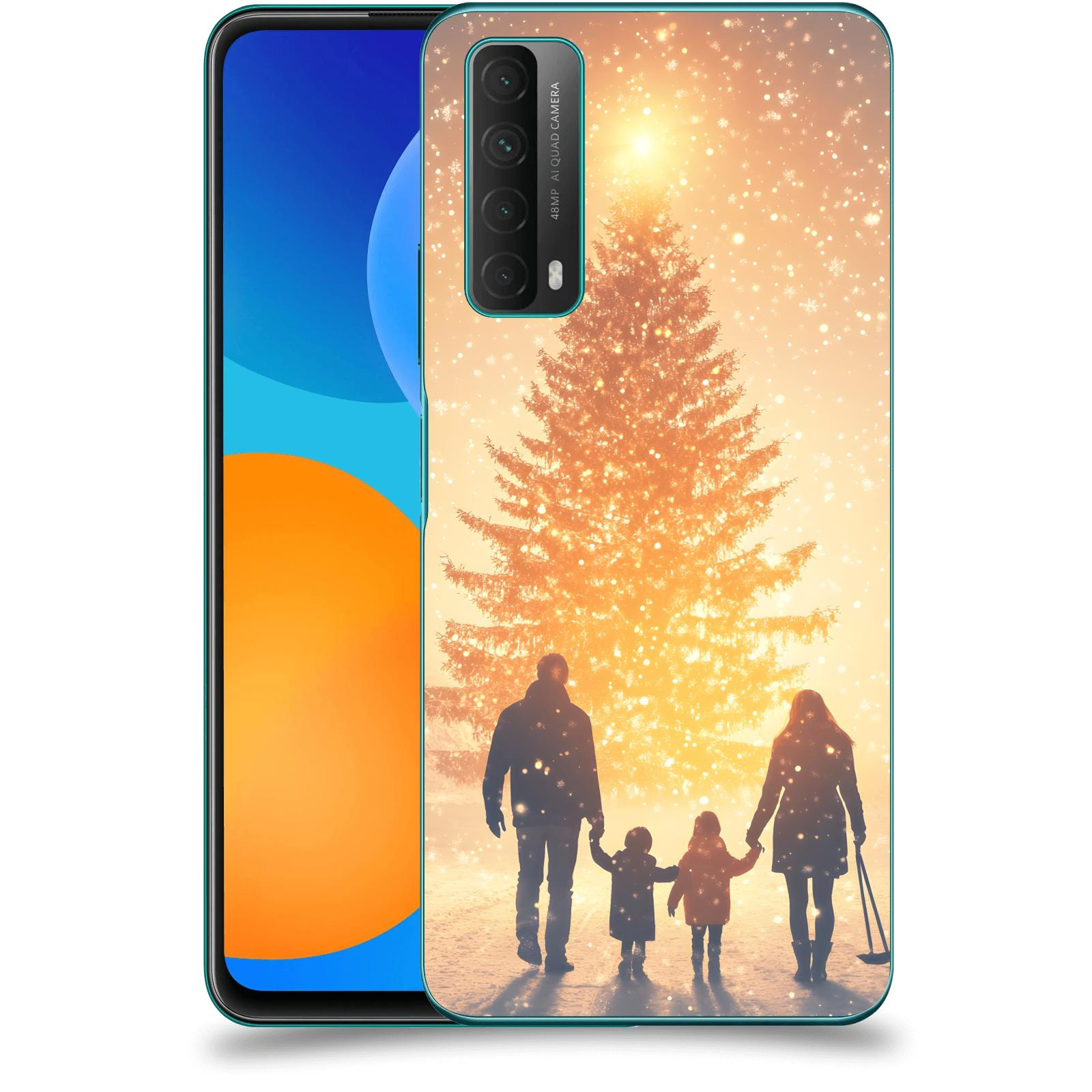 ACOVER Kryt na mobil Huawei P Smart 2021 - Family at the Christmas tree