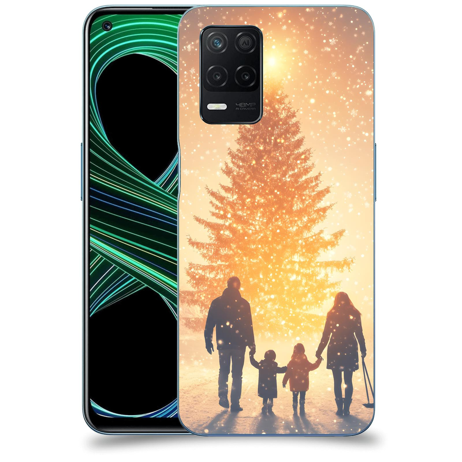 ACOVER Kryt na mobil Realme 8 5G - Family at the Christmas tree