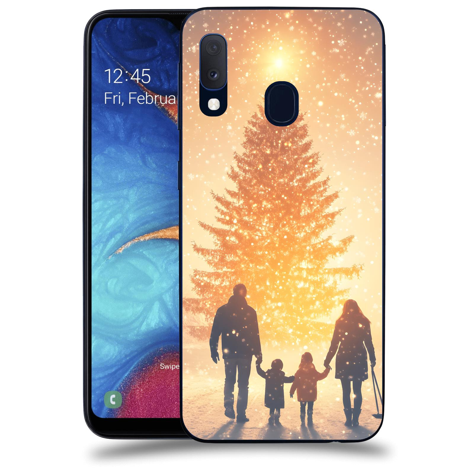 ACOVER Kryt na mobil Samsung Galaxy A20e A202F - Family at the Christmas tree