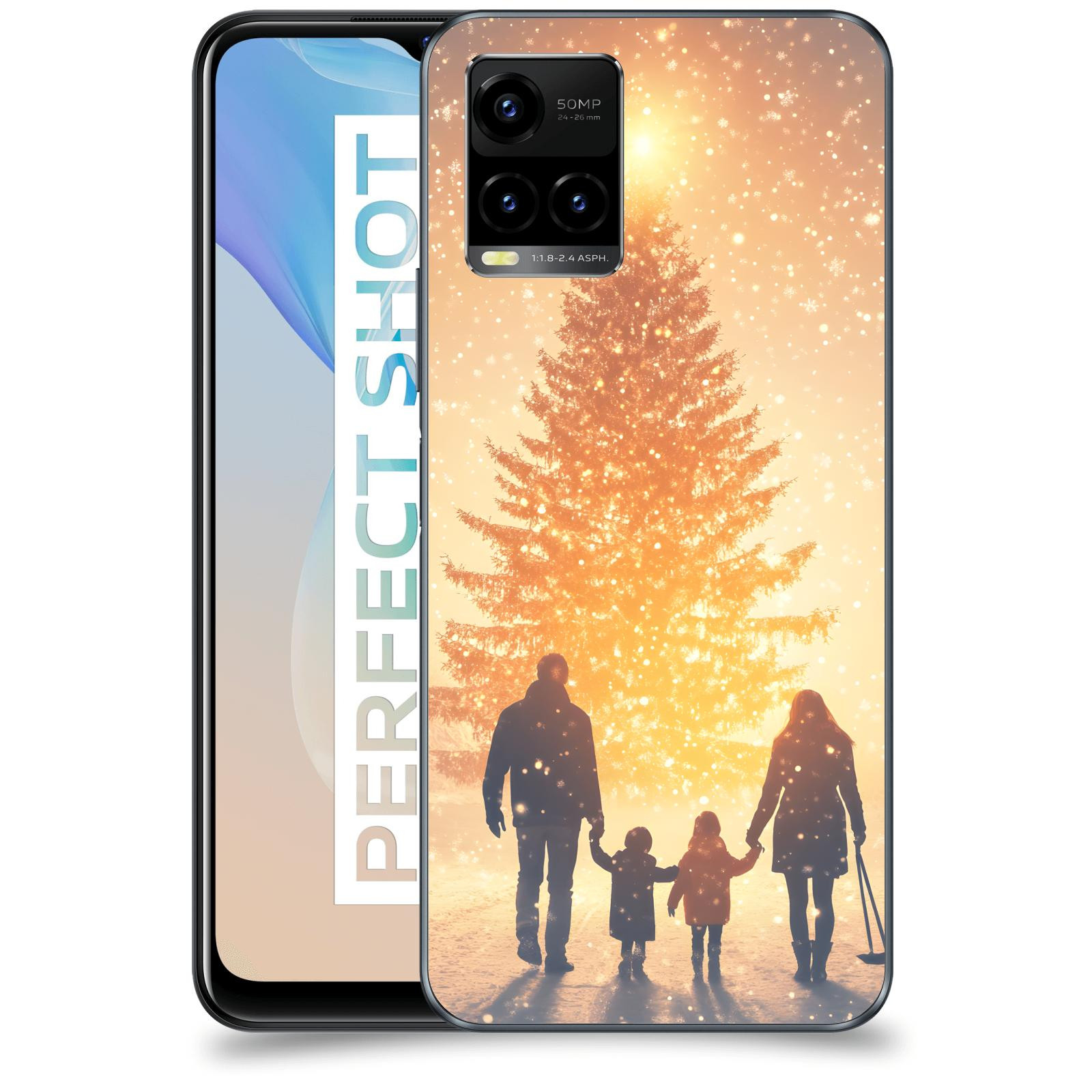 ACOVER Kryt na mobil Vivo Y33s - Family at the Christmas tree