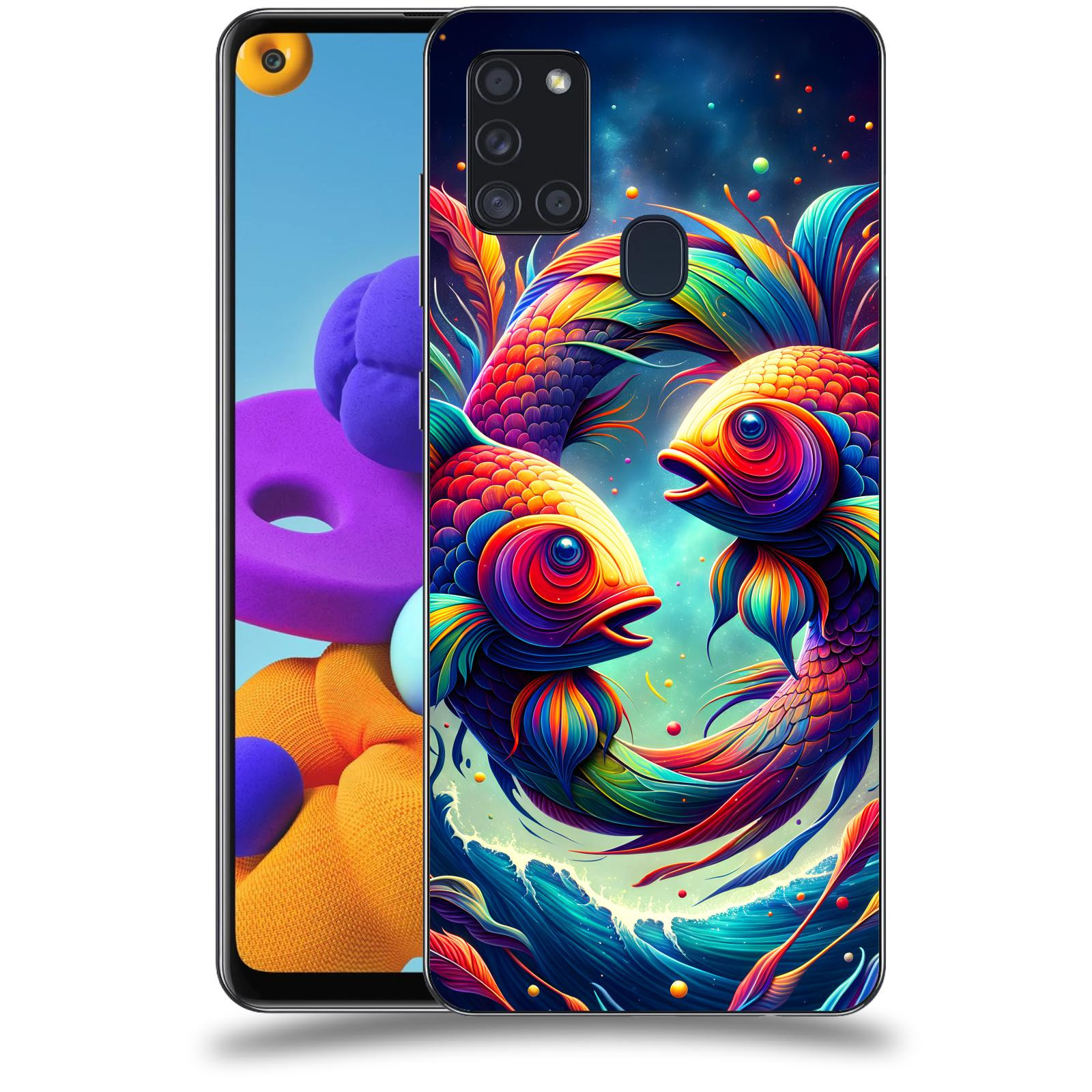 ACOVER Kryt na mobil Samsung Galaxy A21s - Ryby