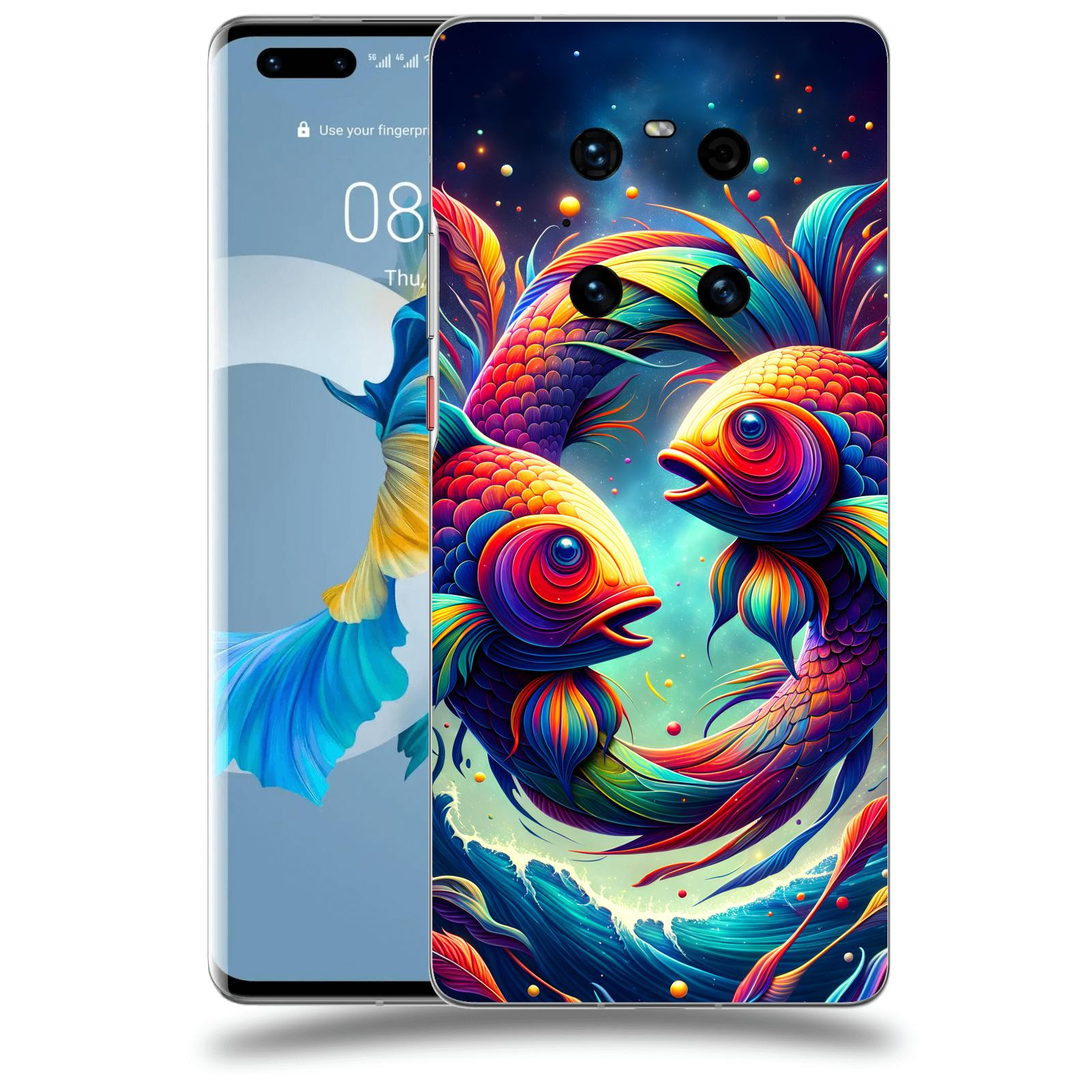 ACOVER Kryt na mobil Huawei Mate 40 Pro - Ryby