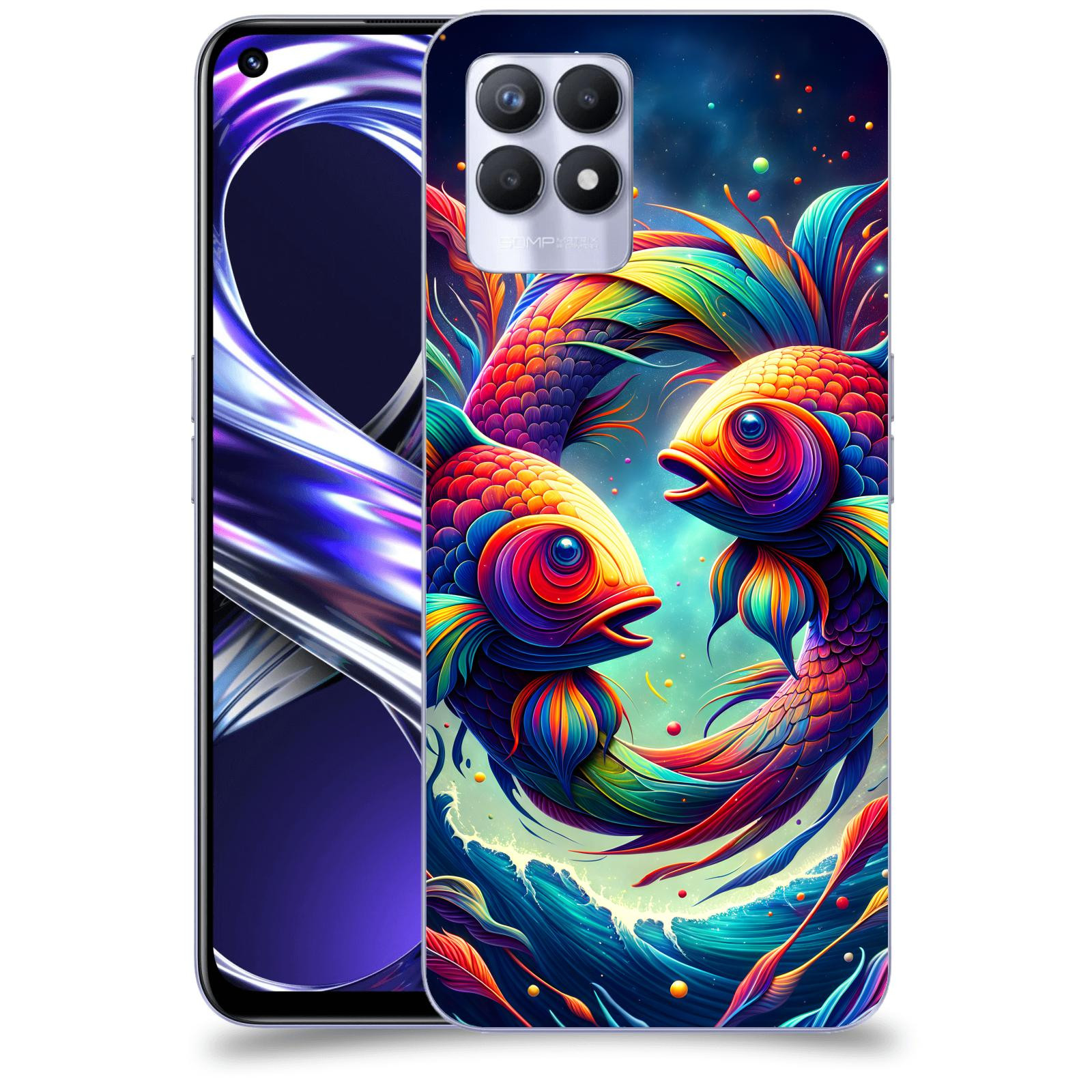 ACOVER Kryt na mobil Realme 8i - Ryby