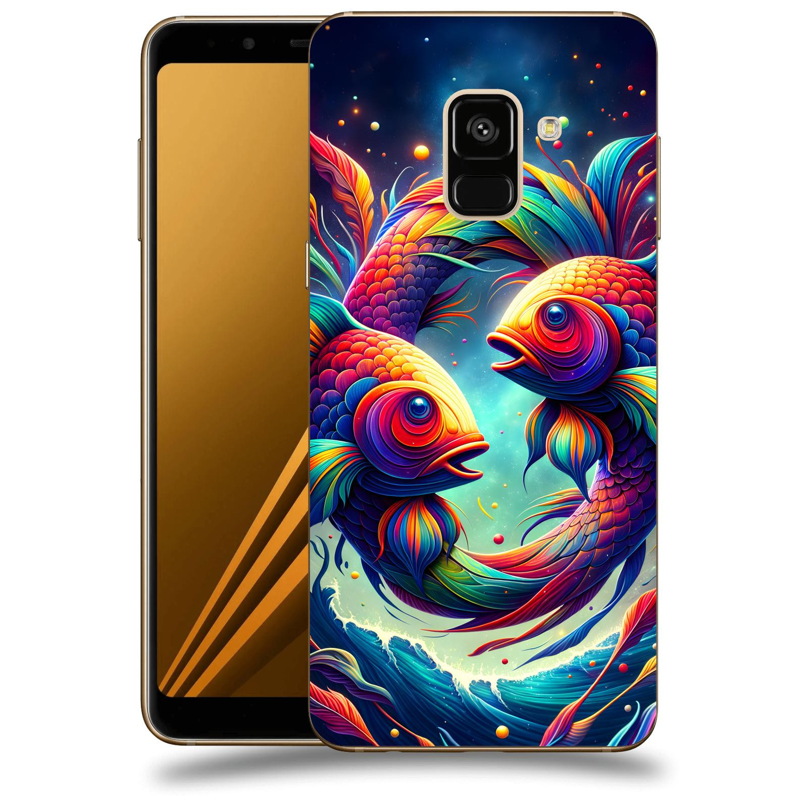ACOVER Kryt na mobil Samsung Galaxy A8 2018 A530F - Ryby