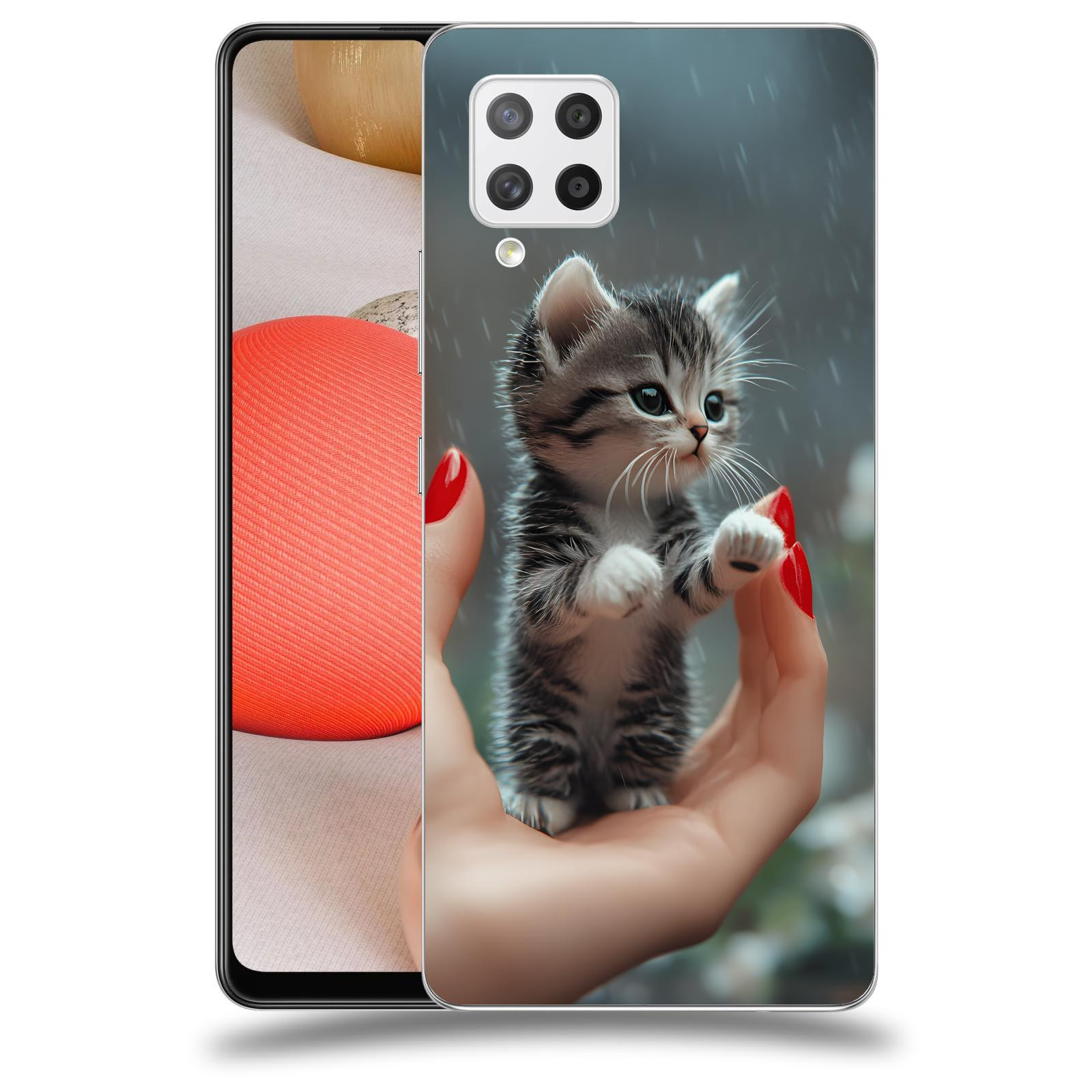 ACOVER Kryt na mobil Samsung Galaxy A42 A426B - Koťátko
