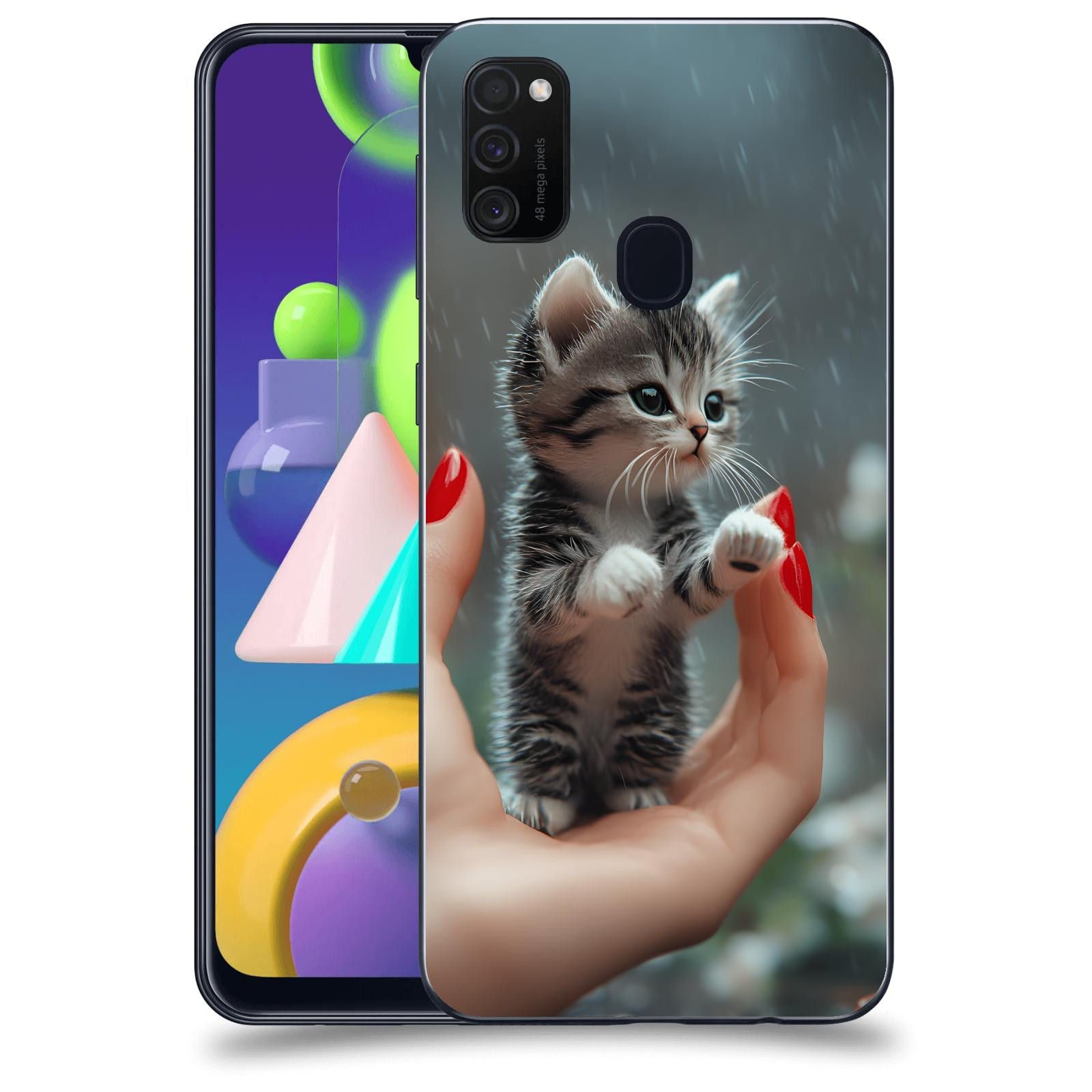 ACOVER Kryt na mobil Samsung Galaxy M21 M215F - Koťátko