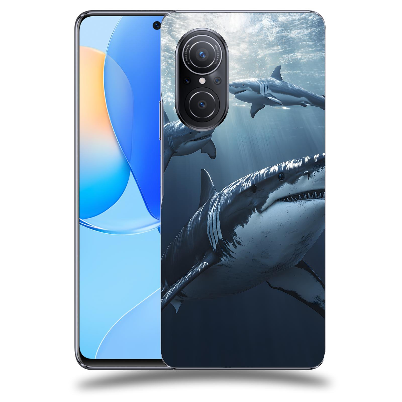ACOVER Kryt na mobil Huawei Nova 9 SE - Žraloci