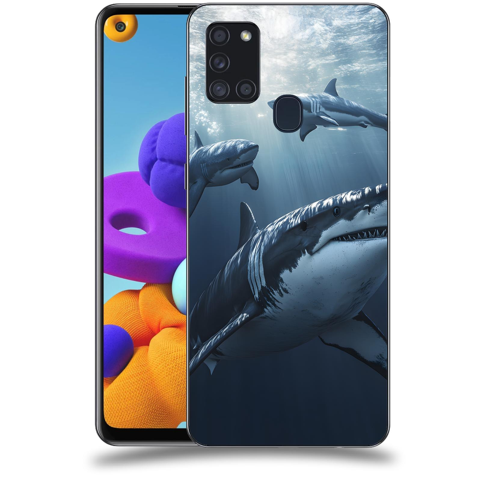 ACOVER Kryt na mobil Samsung Galaxy A21s - Žraloci