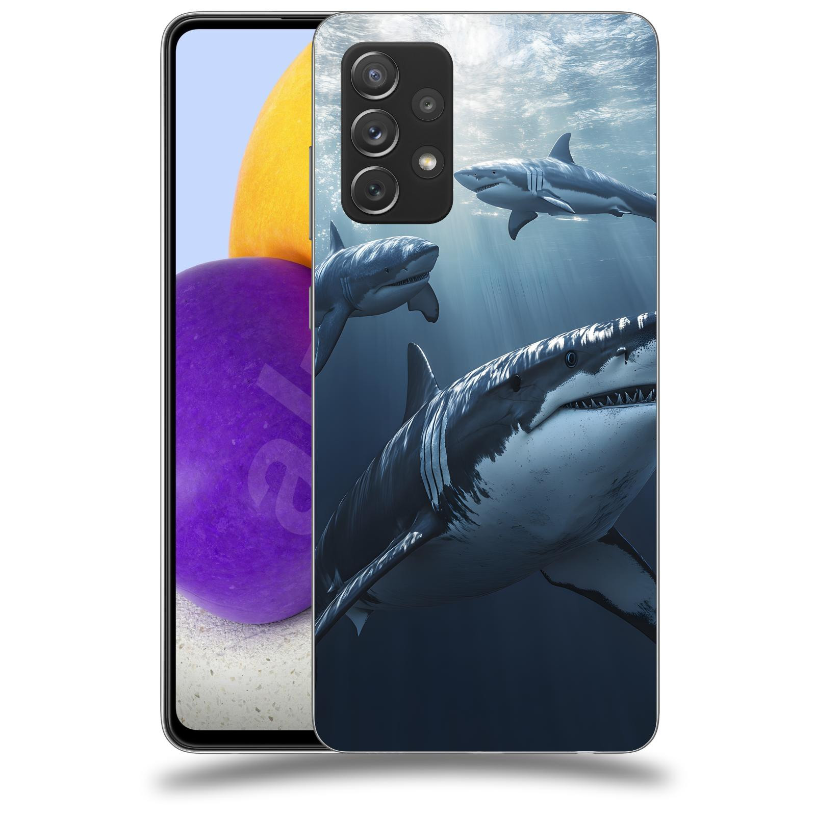 ACOVER Kryt na mobil Samsung Galaxy A73 5G - Žraloci