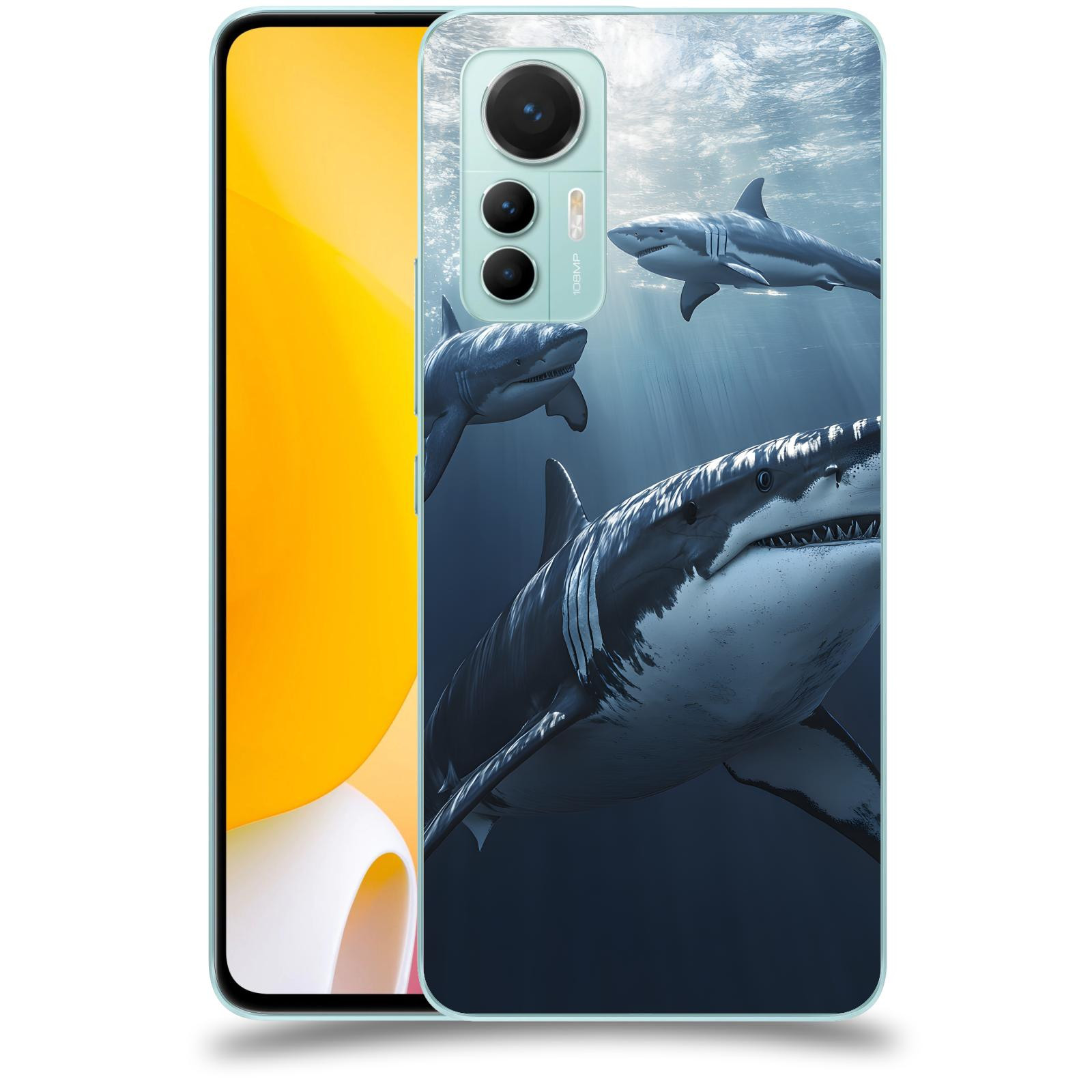 ACOVER Kryt na mobil Xiaomi 12 Lite - Žraloci