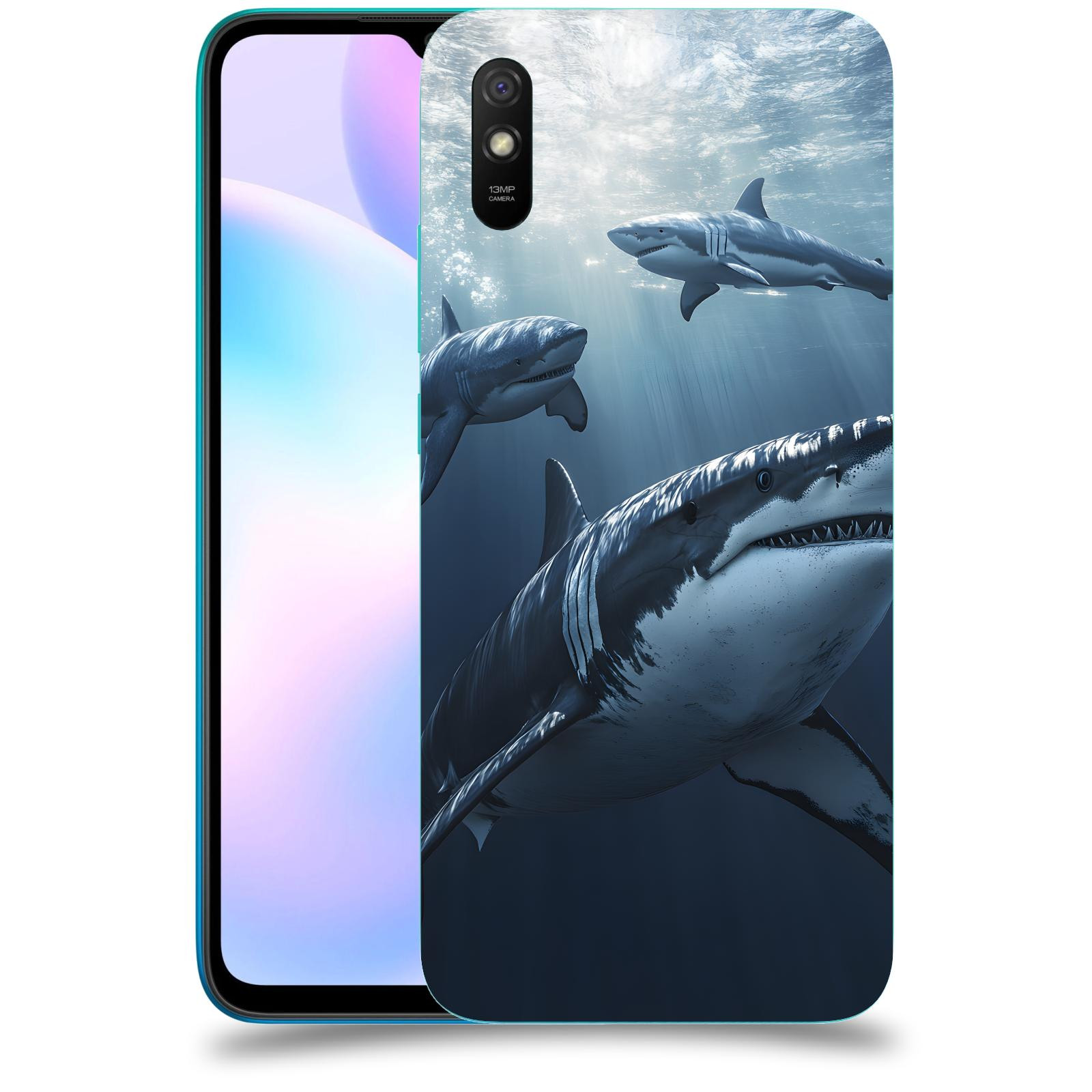 ACOVER Kryt na mobil Xiaomi Redmi 9AT - Žraloci
