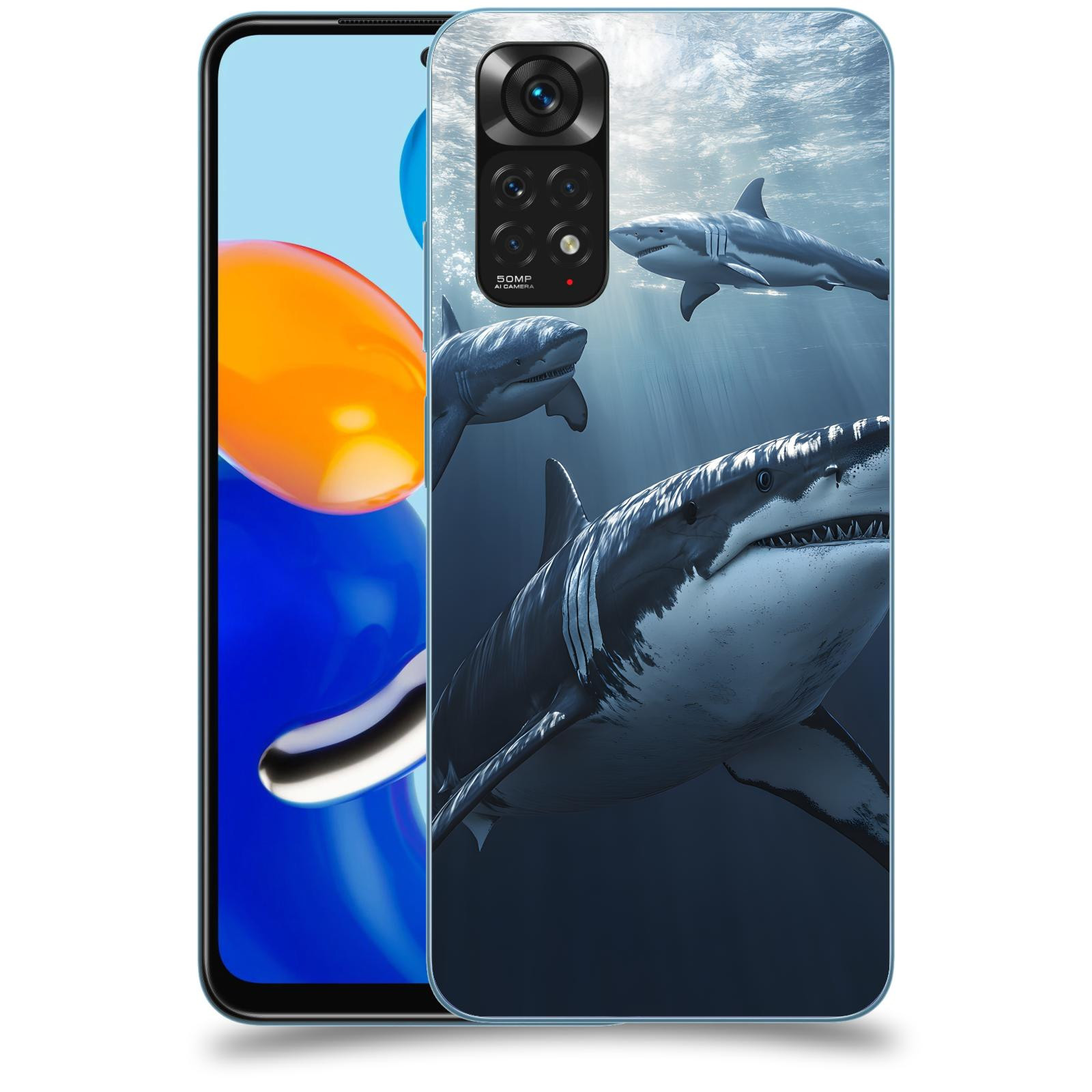 ACOVER Kryt na mobil Xiaomi Redmi Note 11 - Žraloci
