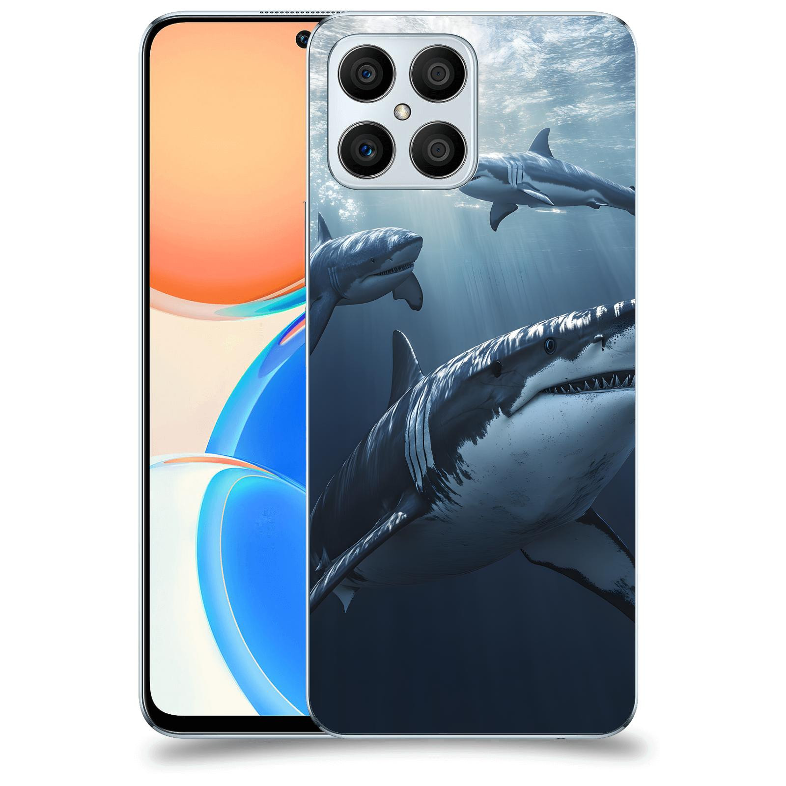 ACOVER Kryt na mobil Honor X8 5G - Žraloci