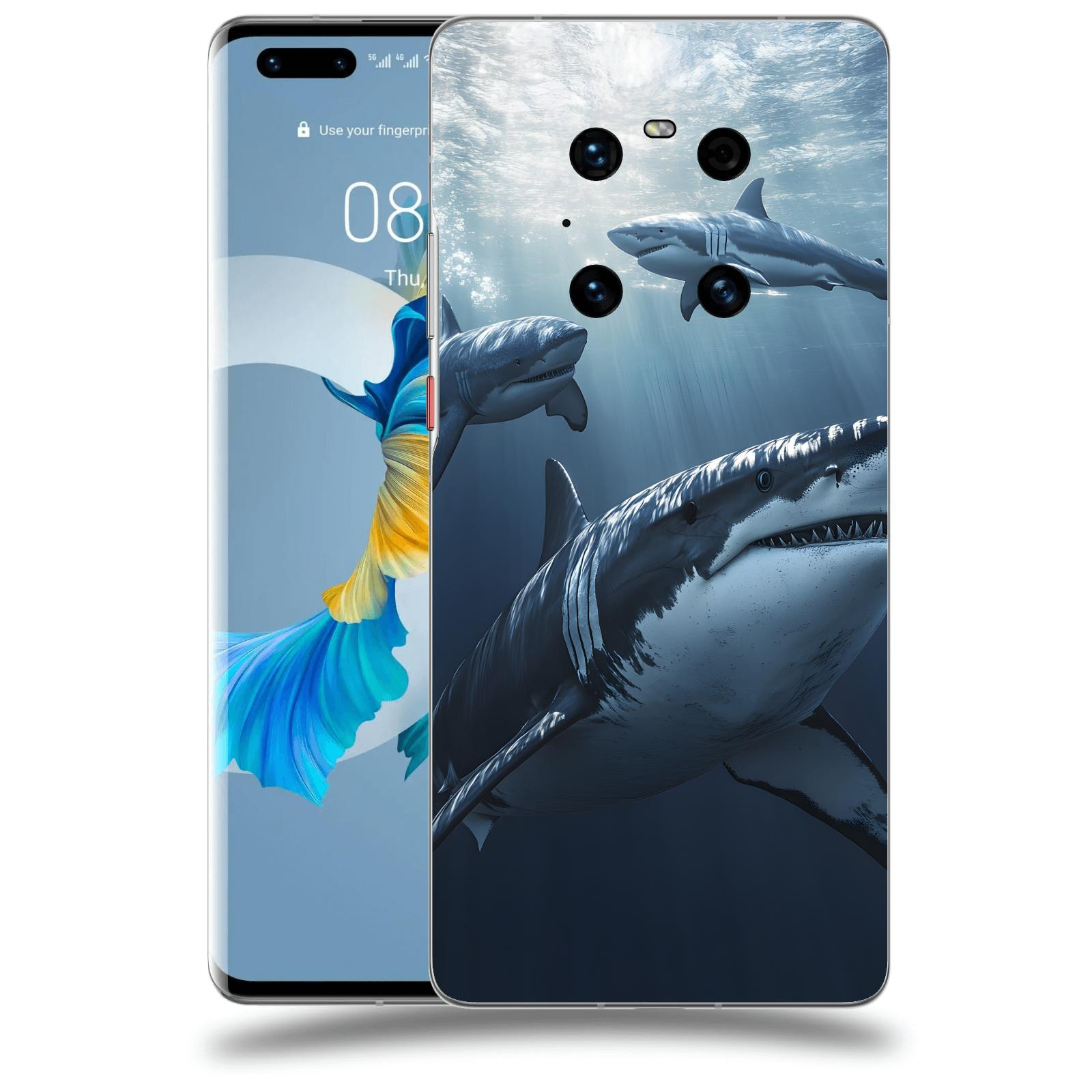 ACOVER Kryt na mobil Huawei Mate 40 Pro - Žraloci