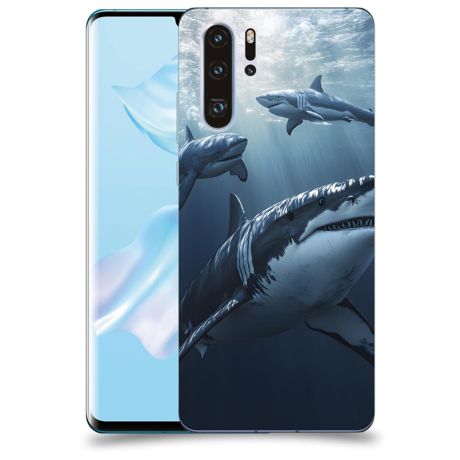 ACOVER Kryt na mobil Huawei P30 - Žraloci