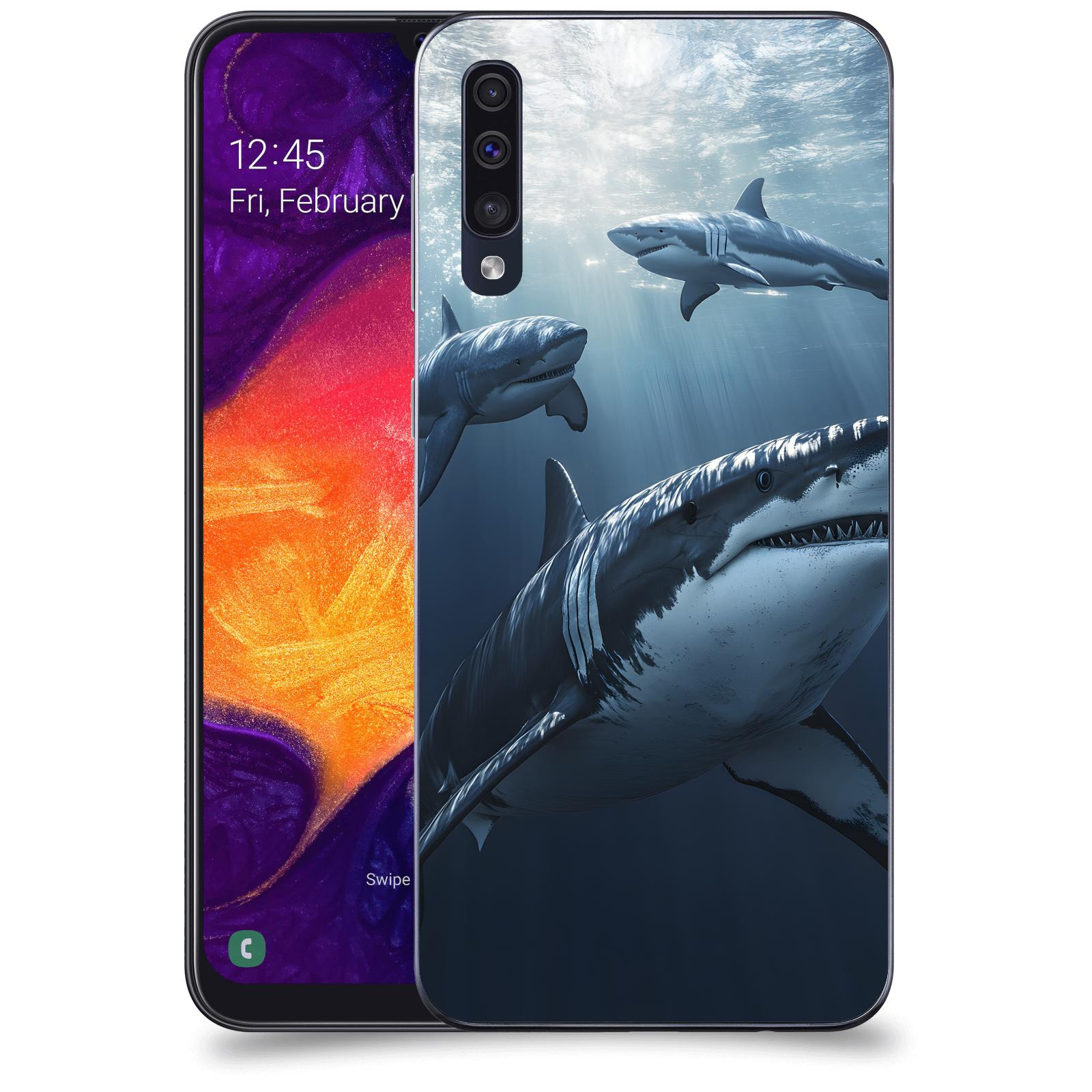 ACOVER Kryt na mobil Samsung Galaxy A50 A505F - Žraloci