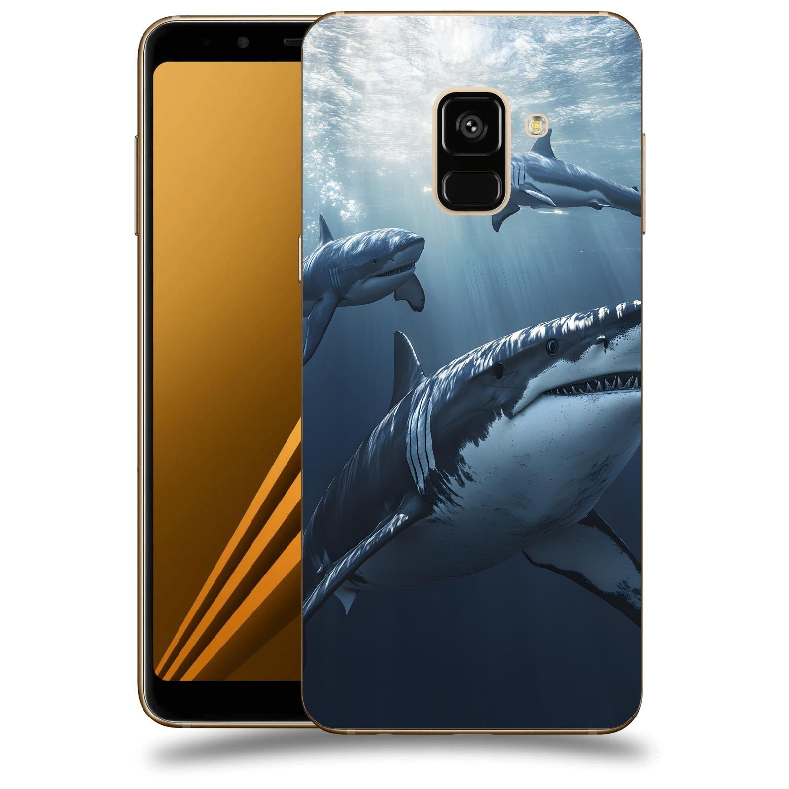 ACOVER Kryt na mobil Samsung Galaxy A8 2018 A530F - Žraloci