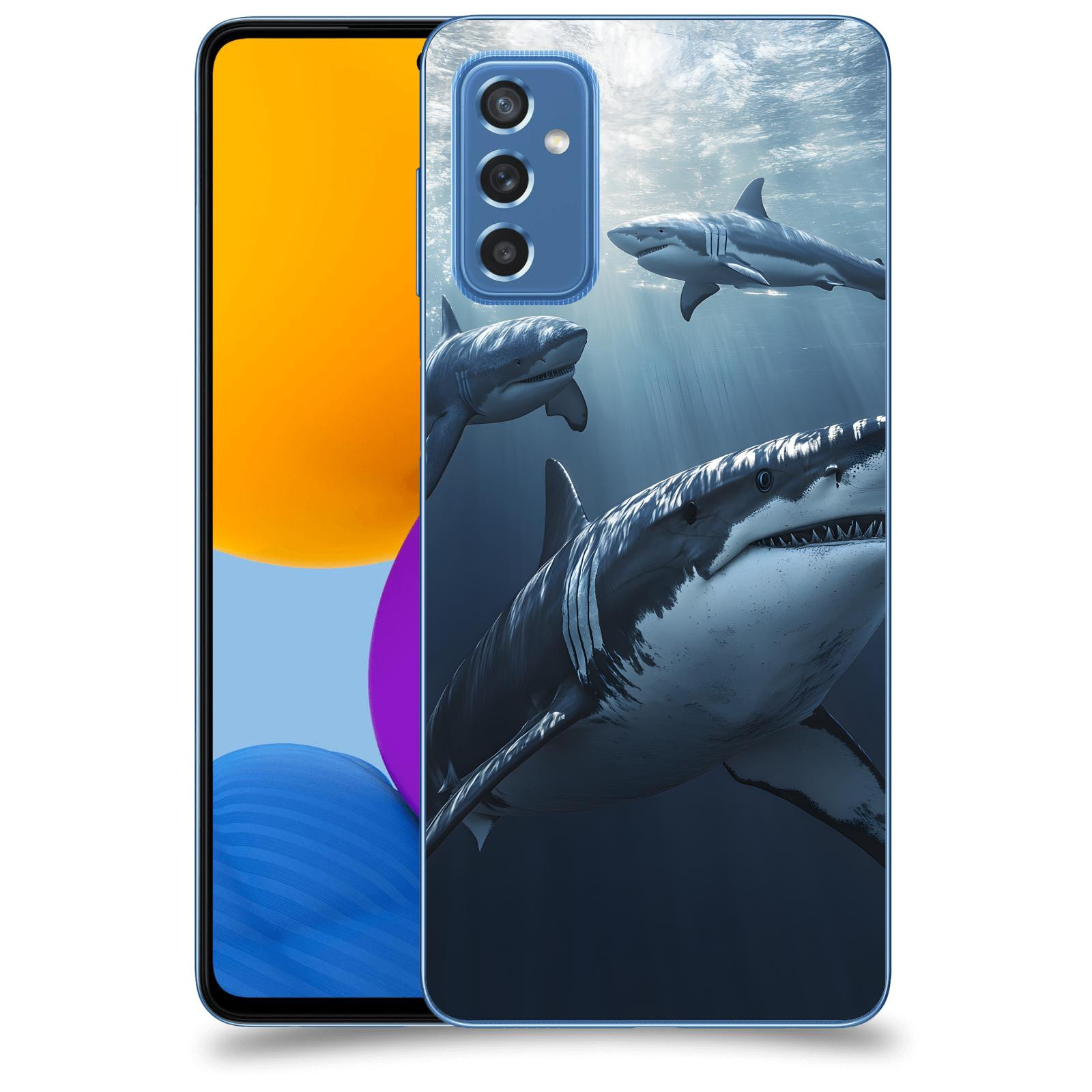 ACOVER Kryt na mobil Samsung Galaxy M52 5G - Žraloci