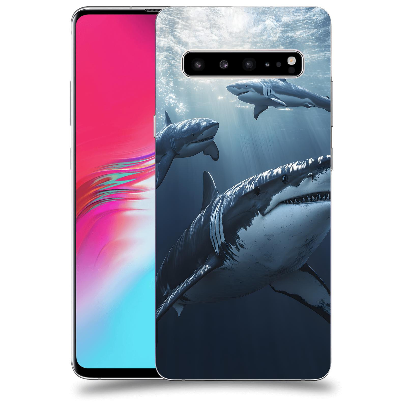 ACOVER Kryt na mobil Samsung Galaxy S10 G973 - Žraloci
