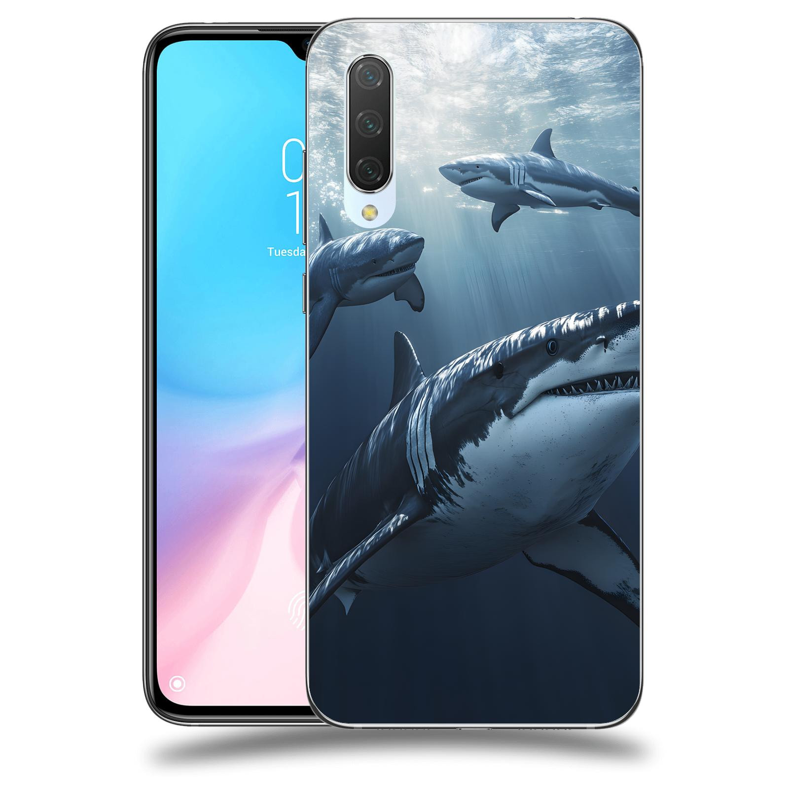 ACOVER Kryt na mobil Xiaomi Mi 9 Lite - Žraloci