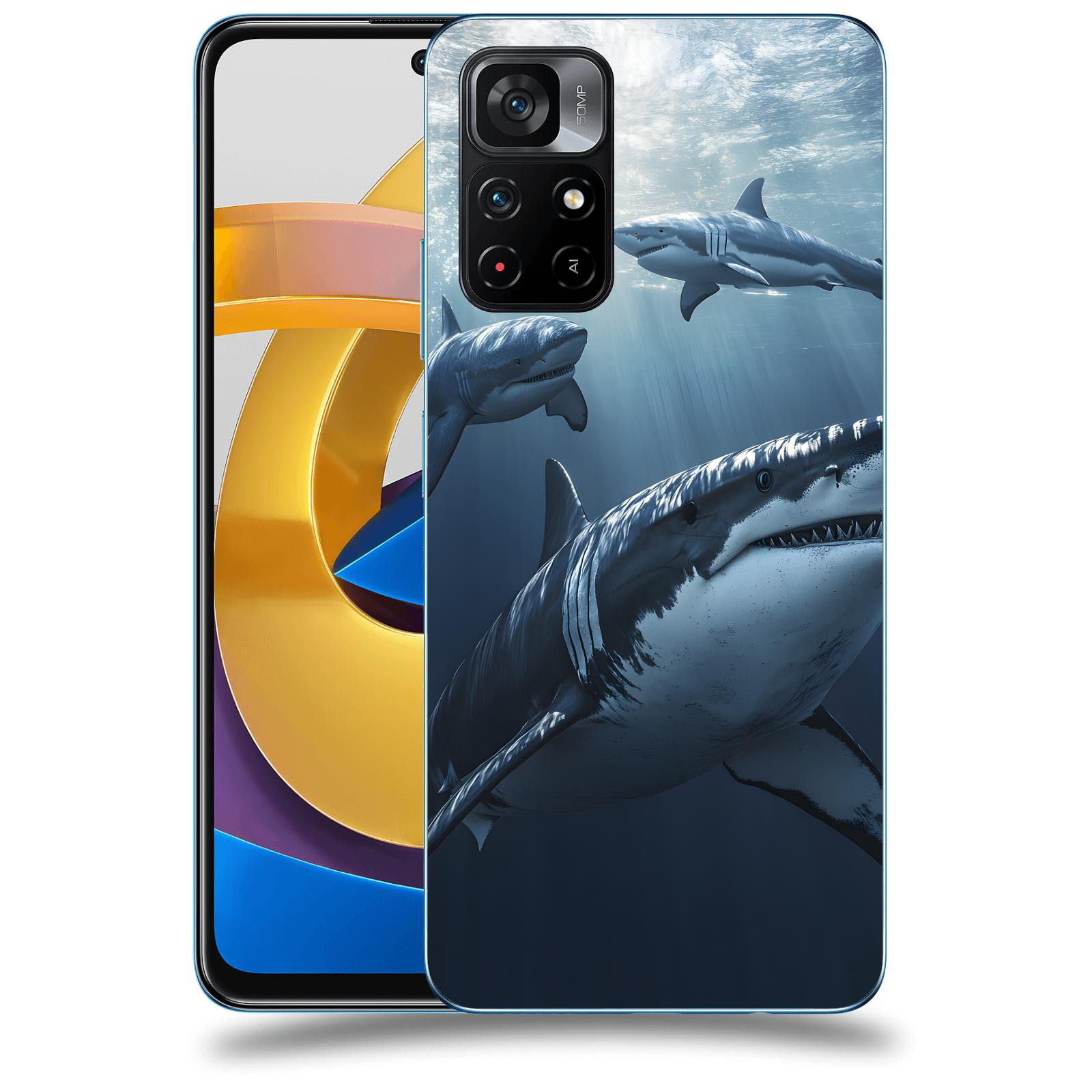 ACOVER Kryt na mobil Xiaomi Poco M4 Pro - Žraloci