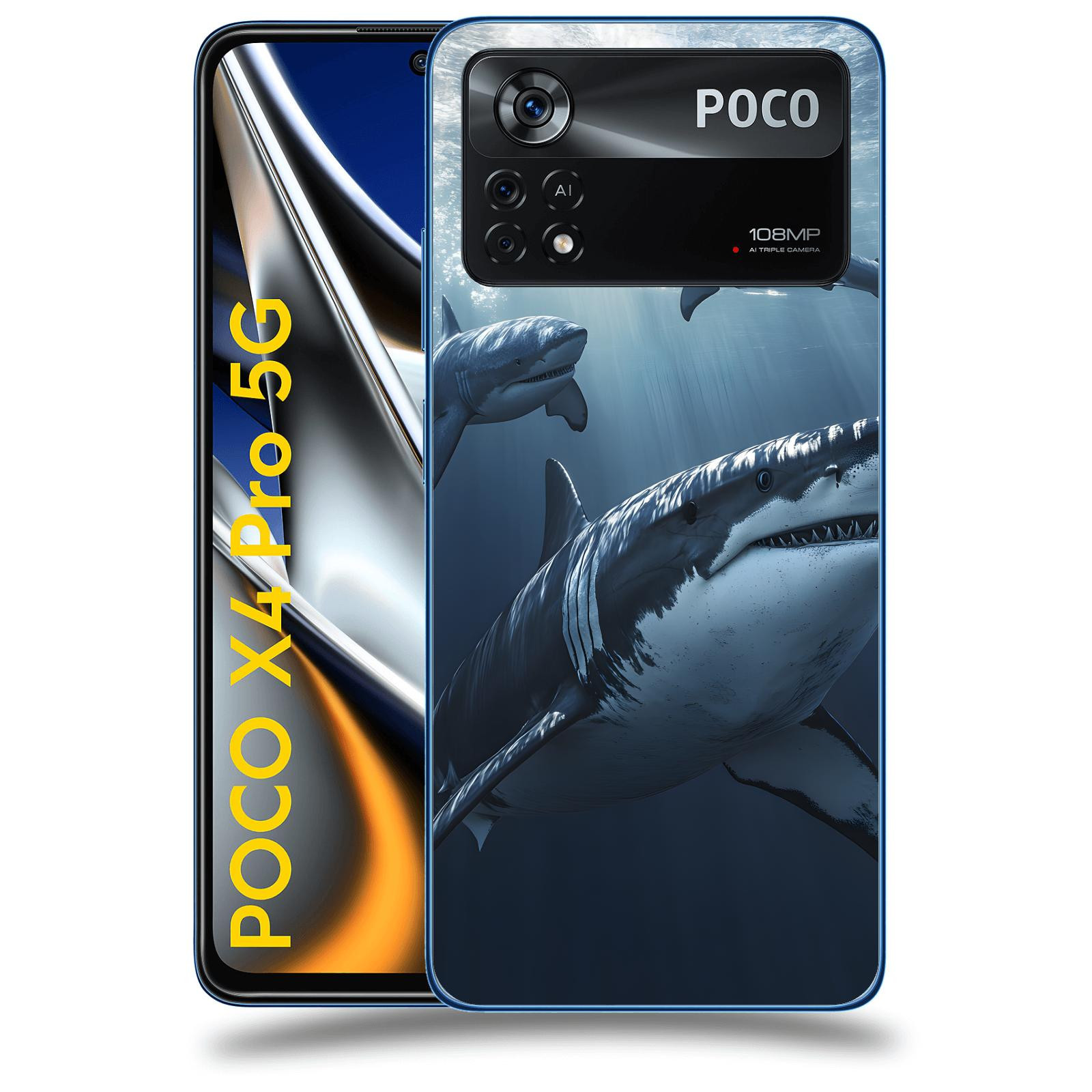 ACOVER Kryt na mobil Xiaomi Poco X4 Pro 5G - Žraloci