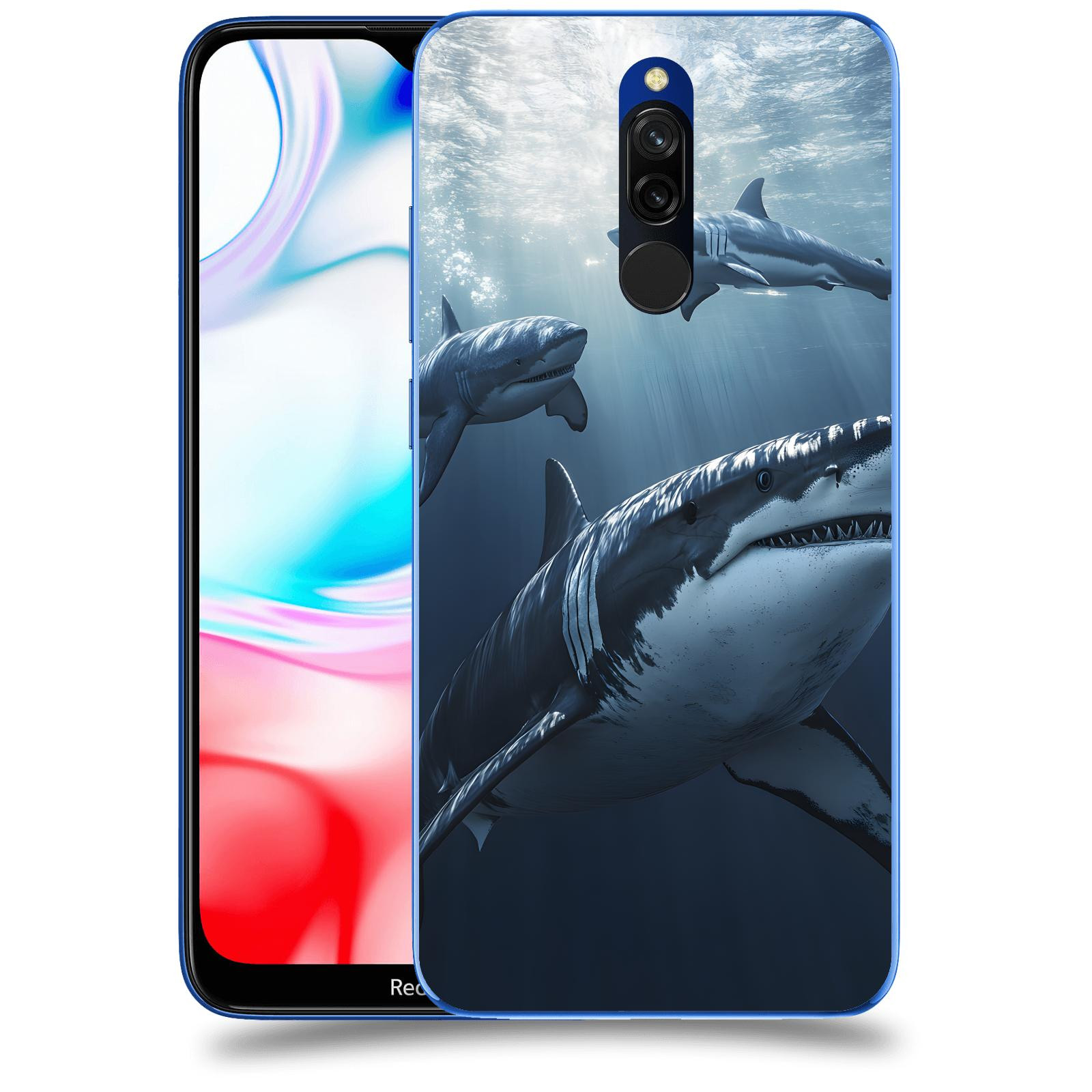 ACOVER Kryt na mobil Xiaomi Redmi 8 - Žraloci